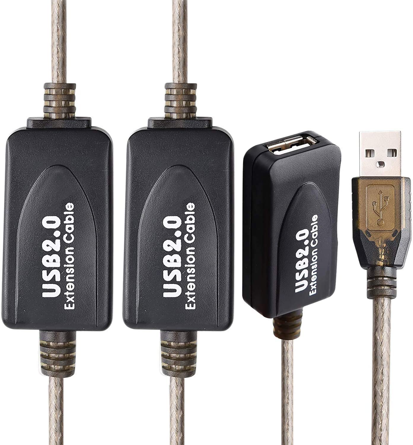 Ldkcok Usb 2.0 Type A Male To A Female Active Repeater Extension Cable 130Ft, High Speed 480 Mbps