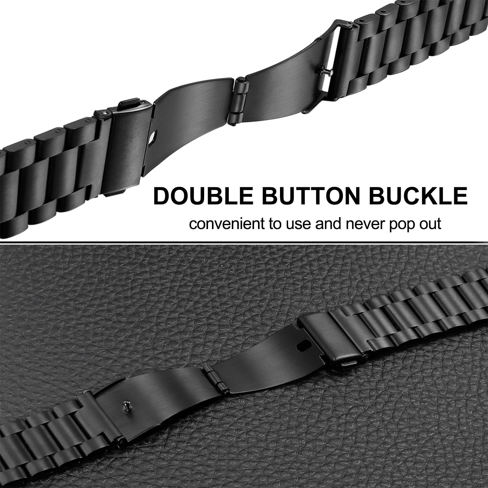 Trumirr Band Sets For Venu 3 (45Mm) / Forerunner 570 47Mm Smart Watch Men, Solid Stainless Steel Metal + Mesh Strap Quick Releas