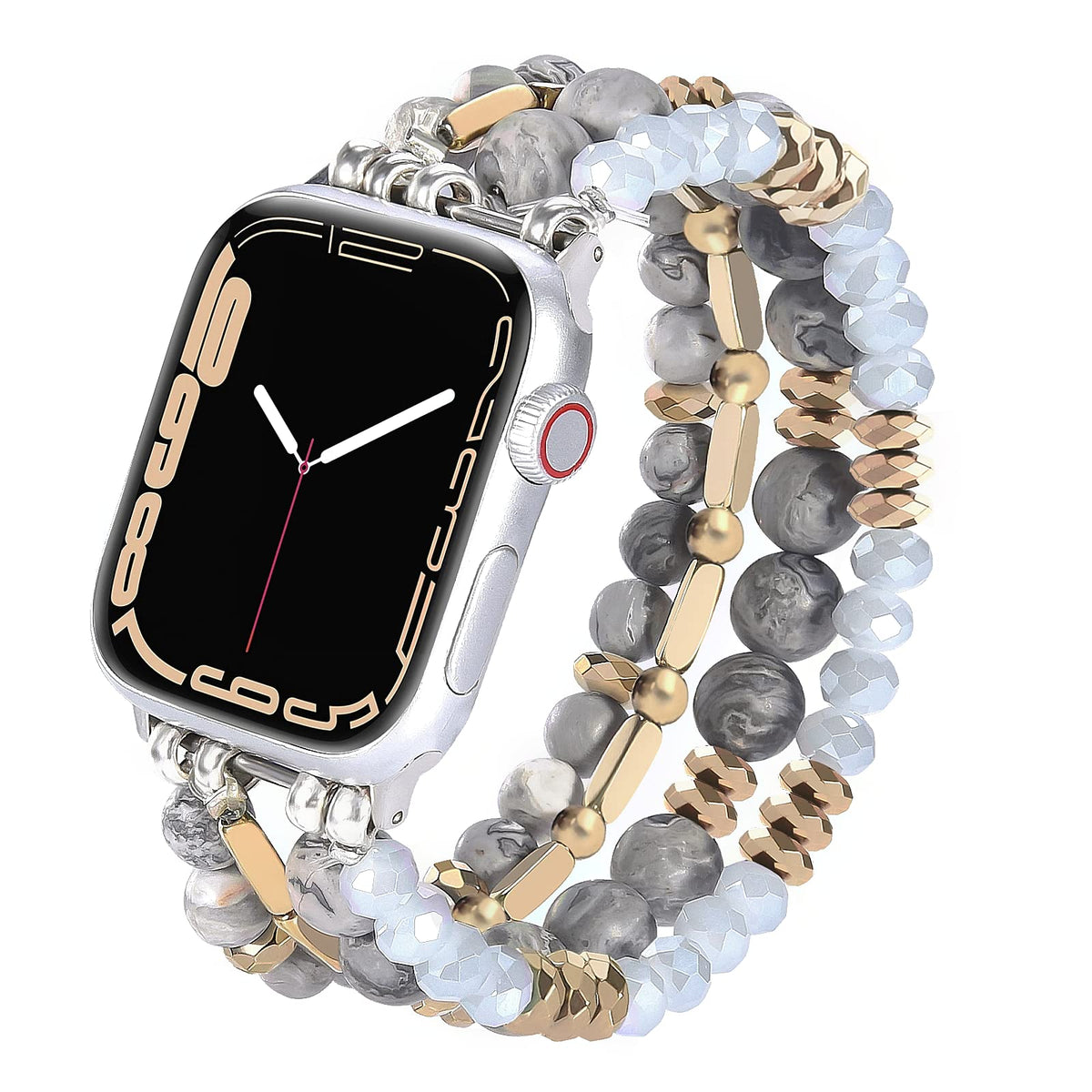 Visoom Beaded Boho Bracelet Compatible For Apple Watch Band 42Mm/44Mm/45Mm Series 9 8 7 Se Series 6/5/4 Women Fashion Cute Handm