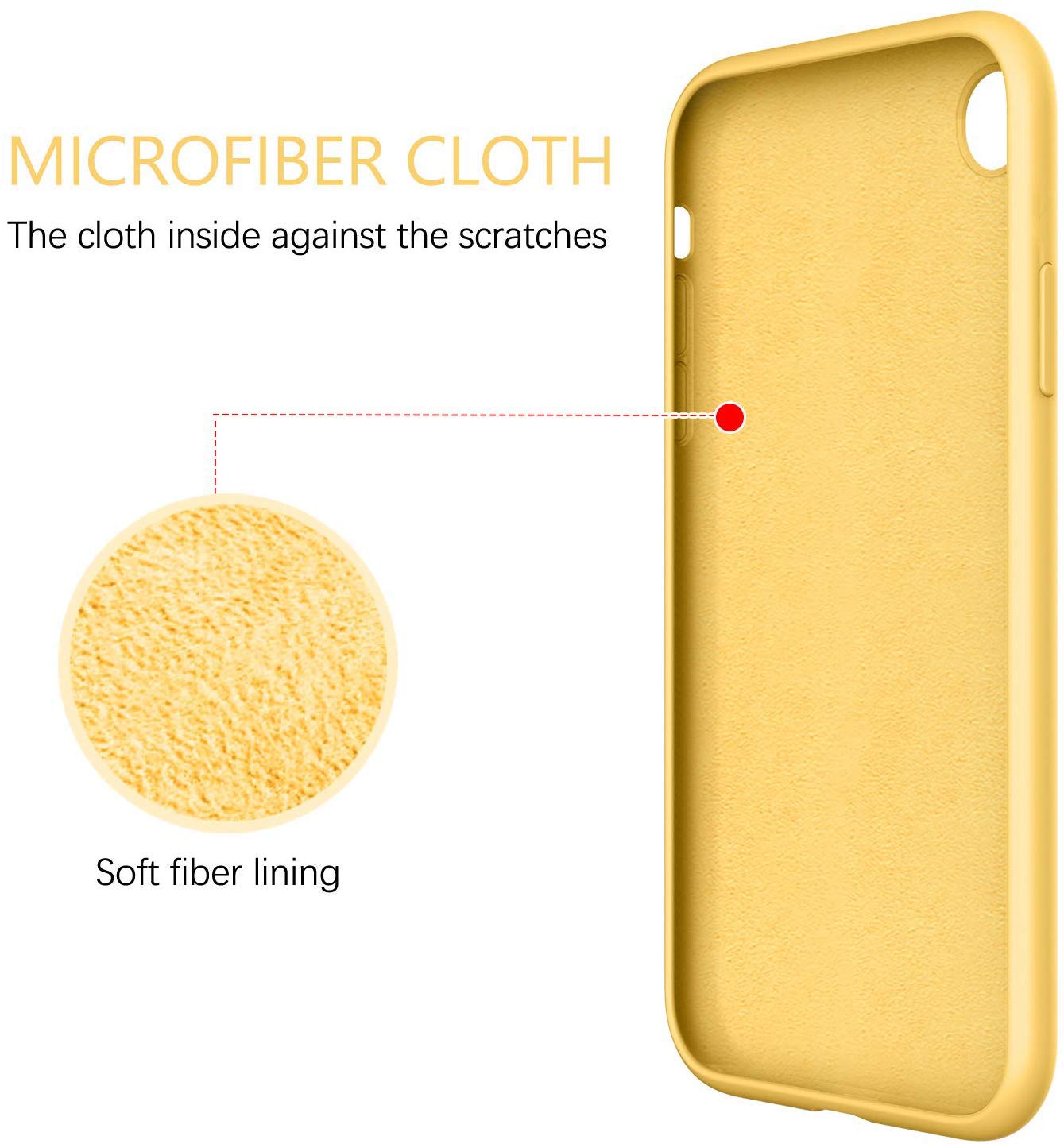 Icesword Iphone Se 3 Case 2022 [Upgraded]/ Iphone Se 2020 (2Nd Gen)/ Iphone 7/ Iphone 8 Silicone Case Yellow, Liquid Silicone Ge