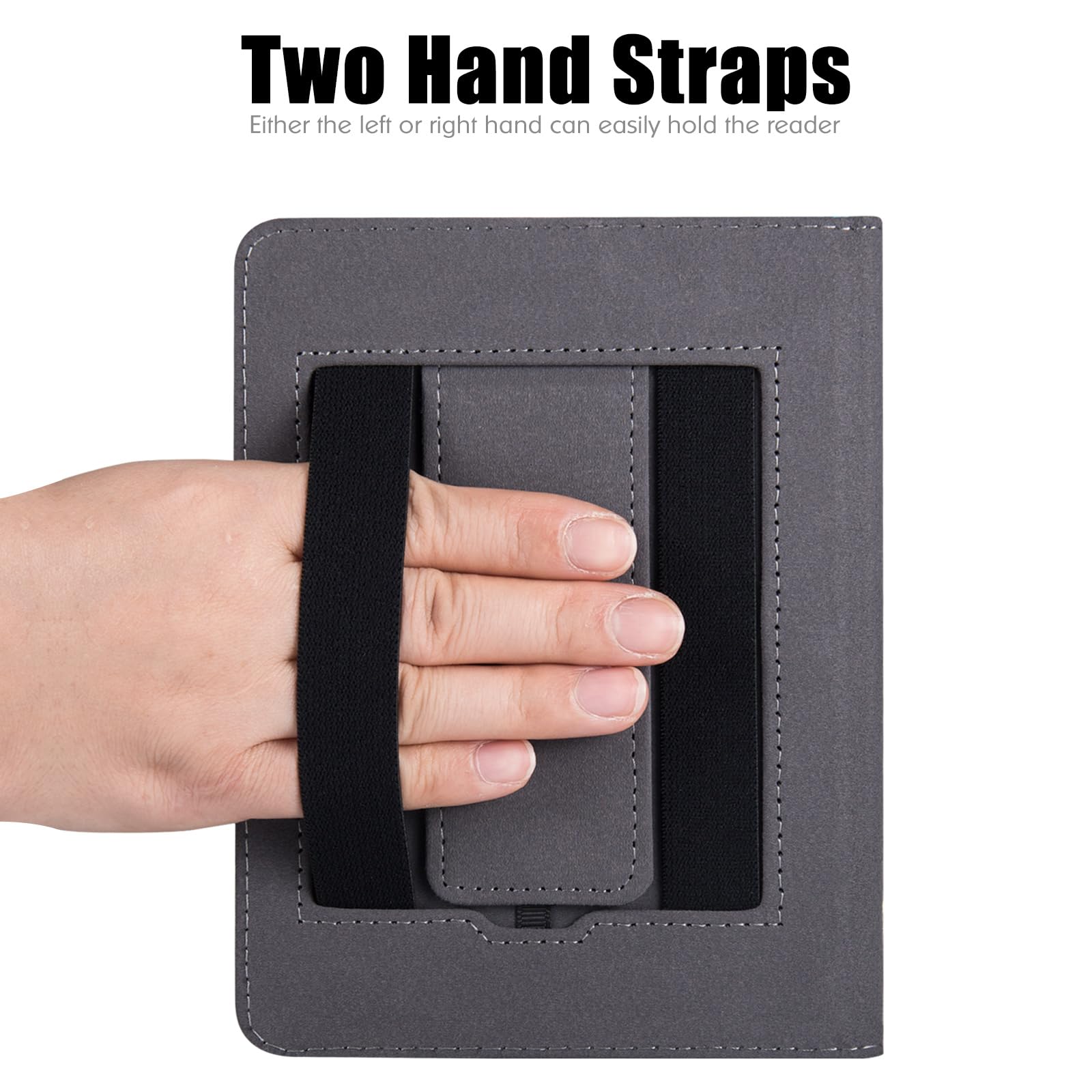 Bozhuorui Stand Case For All-New 7.8 Nook Glowlight 4 Plus (2023 Released Only) - Premium Pu Leather Sleeve Cover With Two Hand