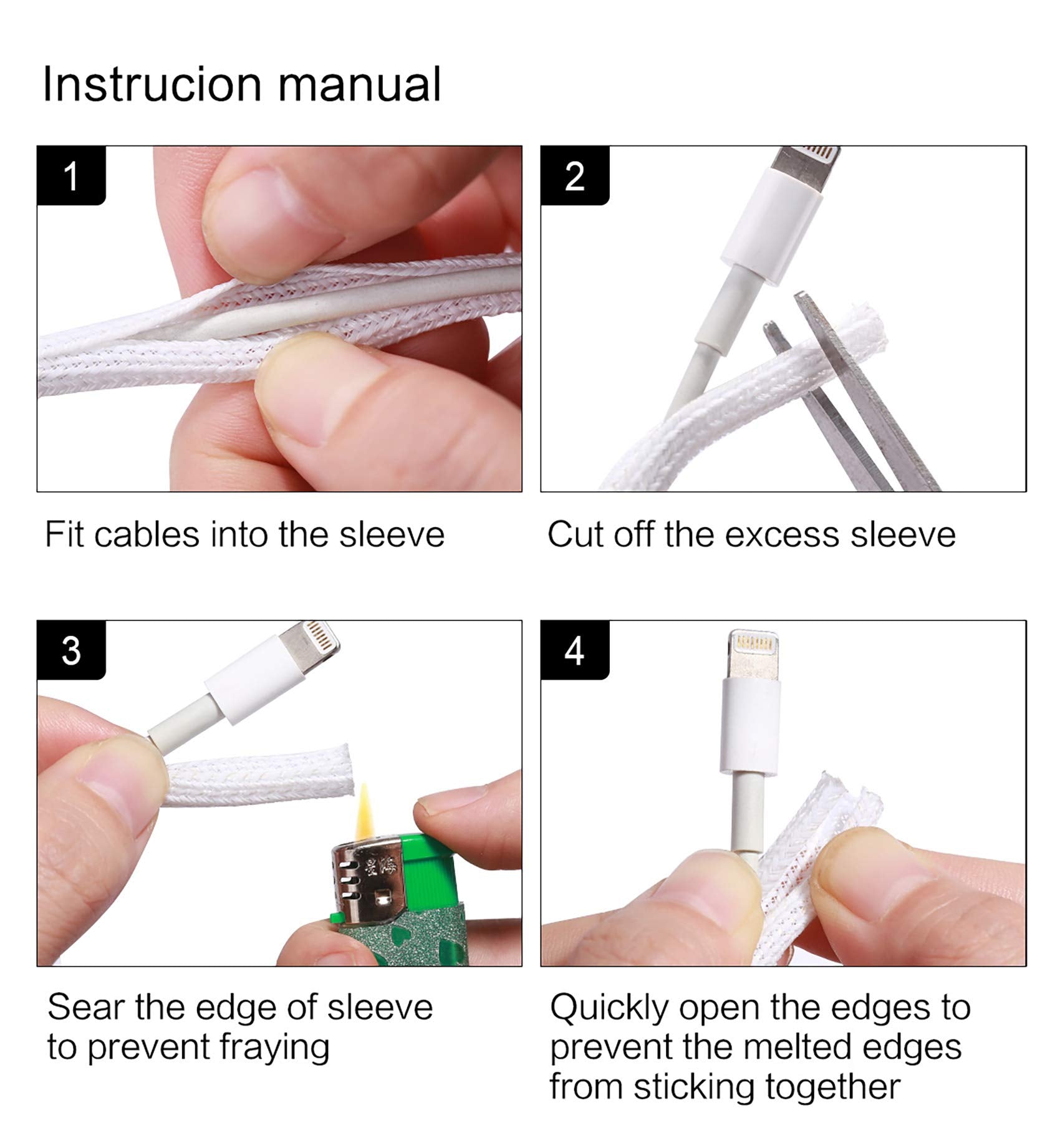 Alex Tech 25Ft - 1/8 Inch Cord Protector Wire Loom Tubing Cable Sleeve Split Sleeving For Usb Cable Power Cord Audio Video Cable