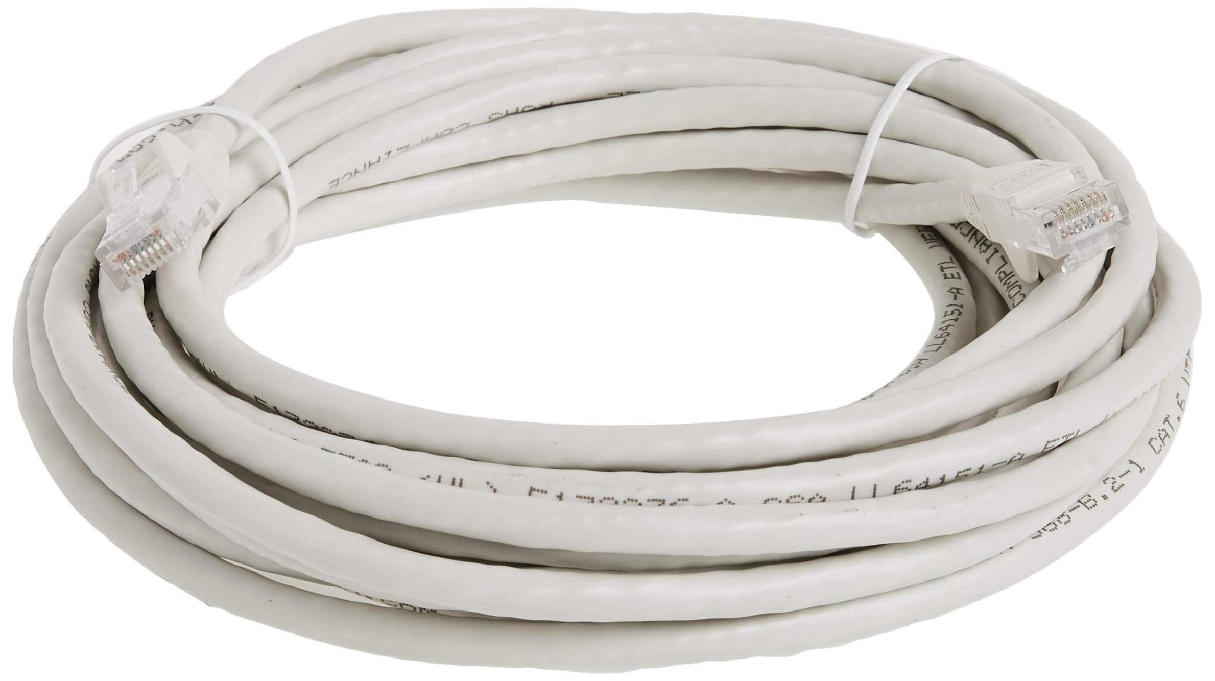 StarTech.com 20ft CAT6 Ethernet Cable   White CAT 6 Gigabit Ethernet Wire  650MHz 100W PoE RJ45 UTP Network/Patch Cord Snagless w/Strain Relief Fluke Tested/Wiring is UL Certified/TIA (N6PATCH20WH)