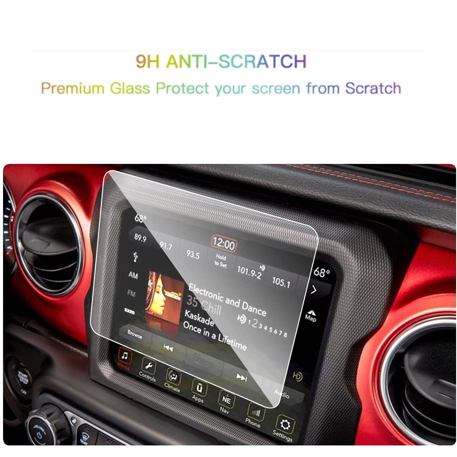 Protector Compatible With 2019 2023 Gladiator,Anti Explosion & Scratch,Hd Clear,Sssky Premium Navigation Accessories
