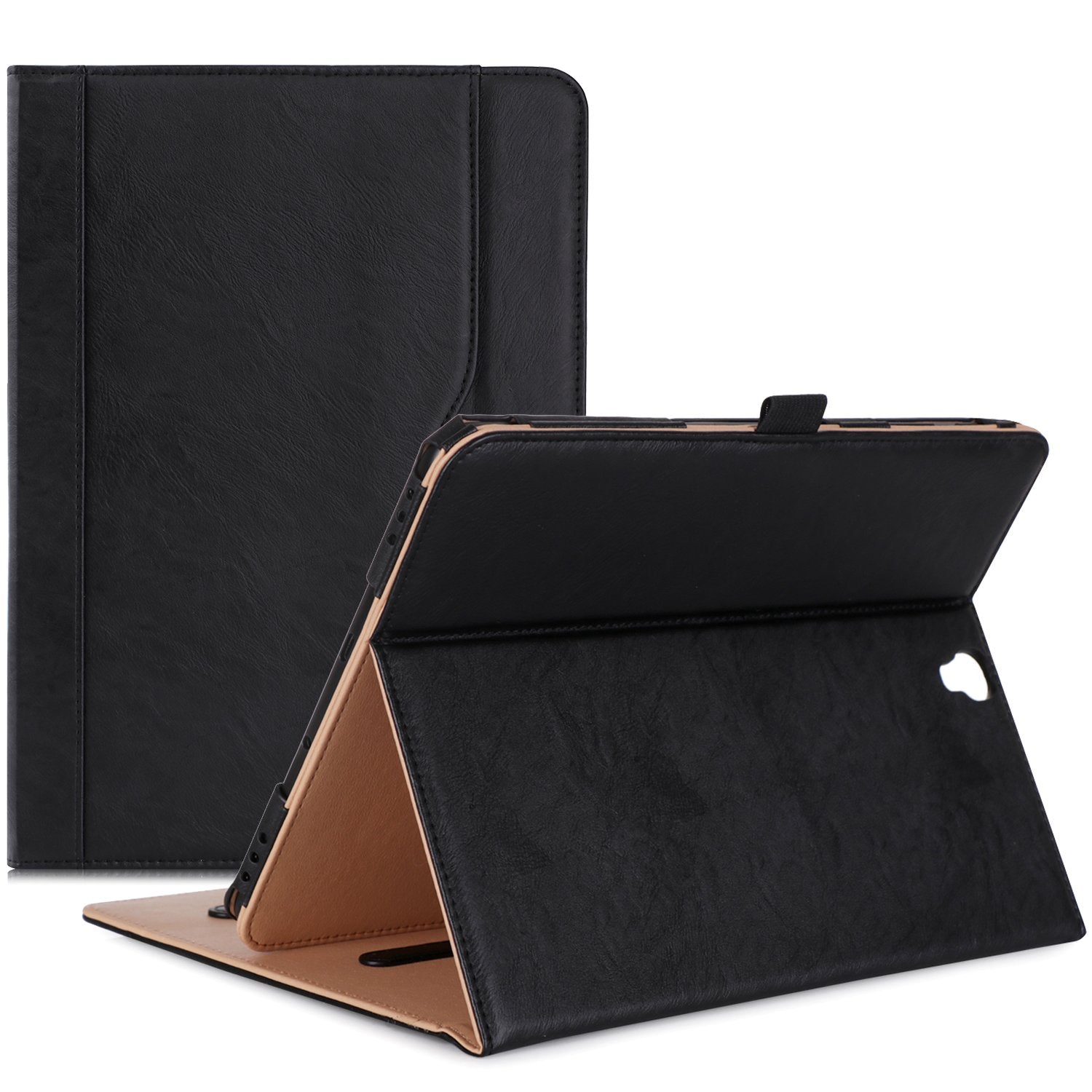 Procase Galaxy Tab S3 9.7 Case, Stand Folio Case Cover For Galaxy Tab S3 Tablet (9.7 Inch, Sm T820 T825 T827), With Multiple Viewing Angles, Document Card Pocket  Black