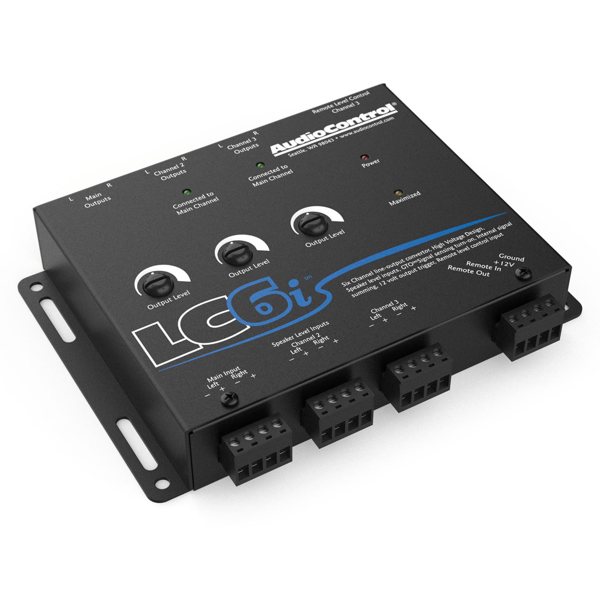 Audiocontrol Lc6I Black 6 Channel Line Out Converter With Internal Summing