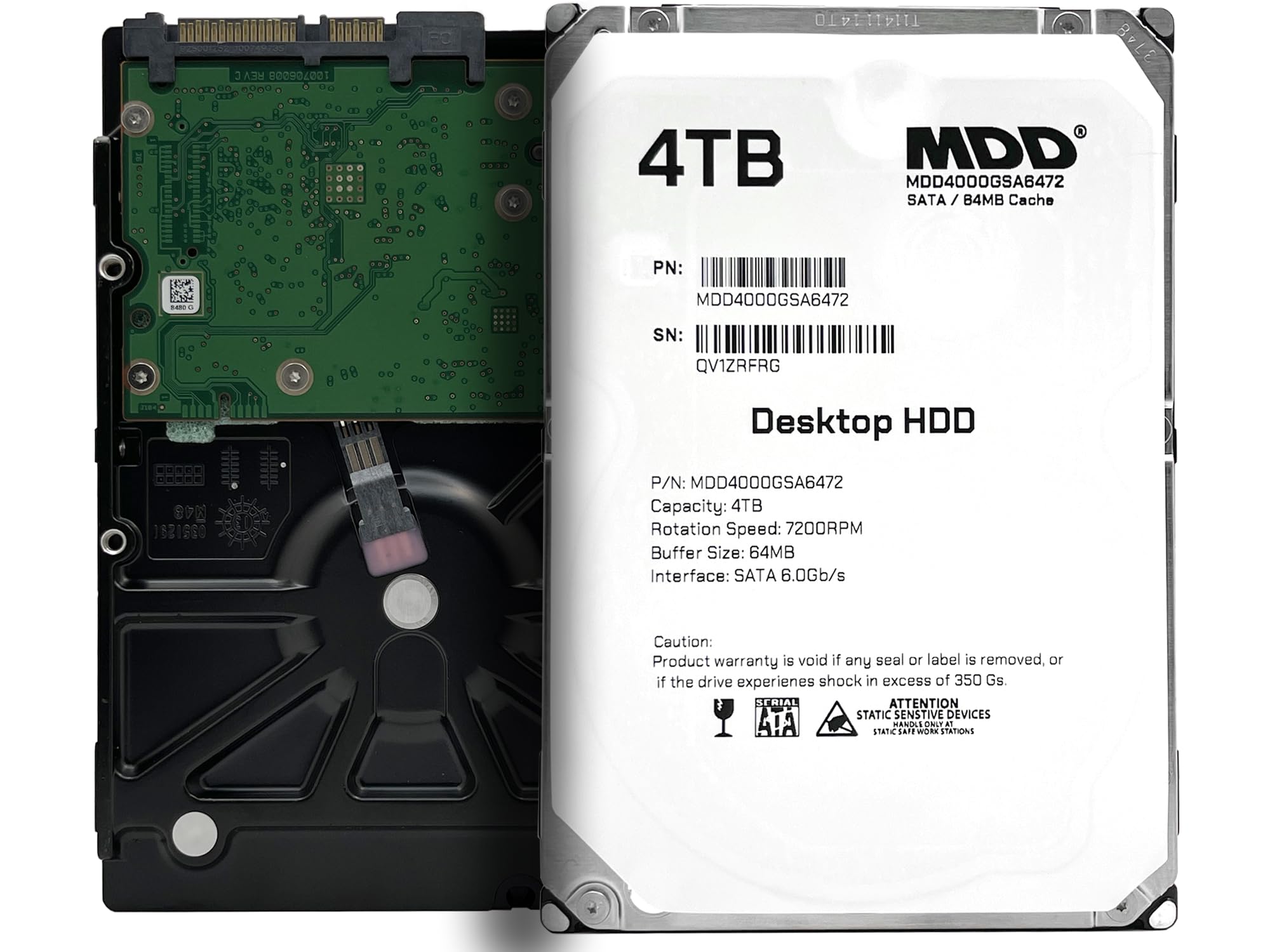 MDD MAXDIGITALDATA (MDD4000GSA6472 4TB 7200RPM 64MB Cache SATA 6.0Gb/s 3.5inch Internal Desktop Hard Drive (for Desktop PC, Mac,