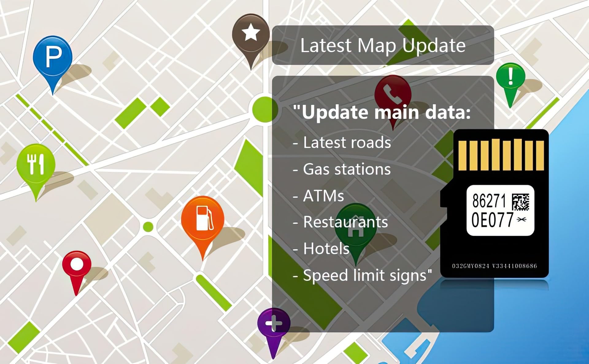 2025 Version 86271 0E077 Navigation Update Sd Card Fits Only Toyota 4Runner Avalon Camry Corolla Highlander Mirai Prius Sequoia