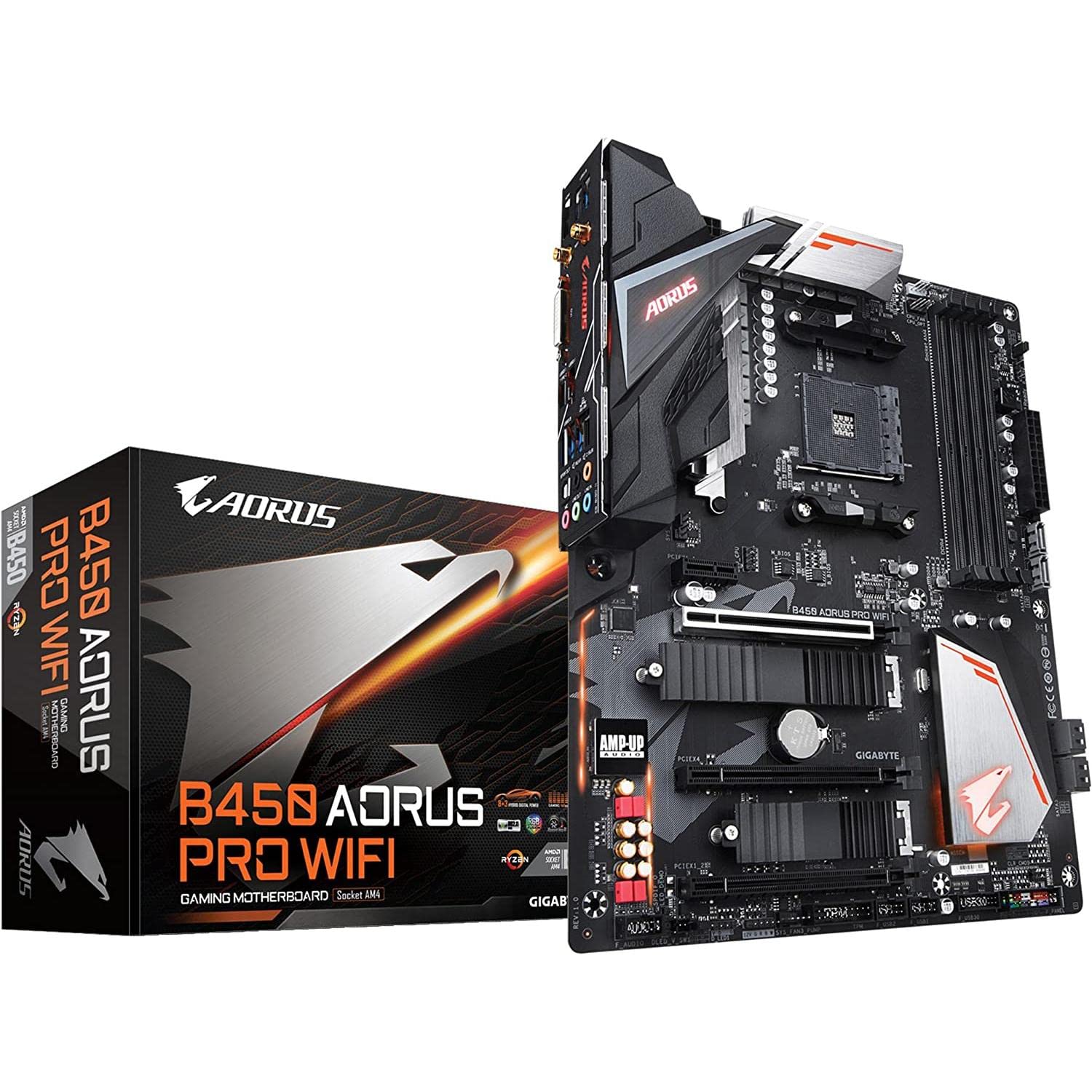 Gigabyte B450 Aorus Pro Wi Fi (Amd Ryzen Am4/Atx/M.2 Thermal Guard With Onboard Wi Fi/Hdmi/Dvi/Usb 3.1 Gen 2/Ddr4/Motherboard)