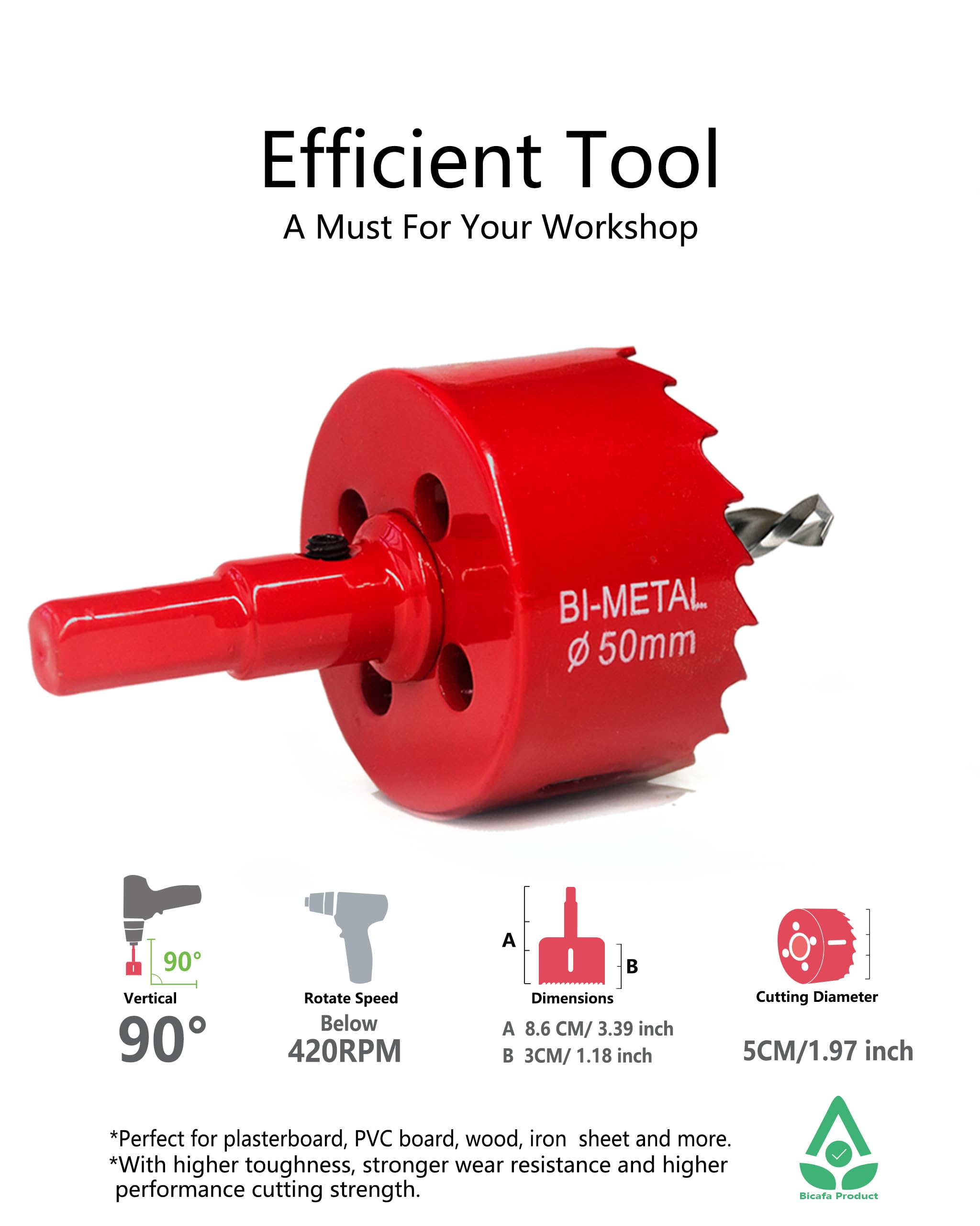 Bicafa 6 Pack Desk Grommet 50Mm (1.97 Inch)Wire Cord Cable Desk Hole Cover With Bi Metal Hole Saw Kit And Cord Wire Wrap Coiled