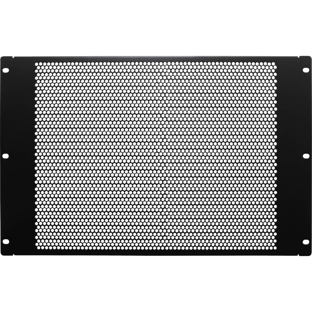 NavePoint 7U Blanking Panel, Perforated, Flanged, 19 inch Wide Network Server Rack or Server Cabinet, Filler Panel, Steel, Hardw