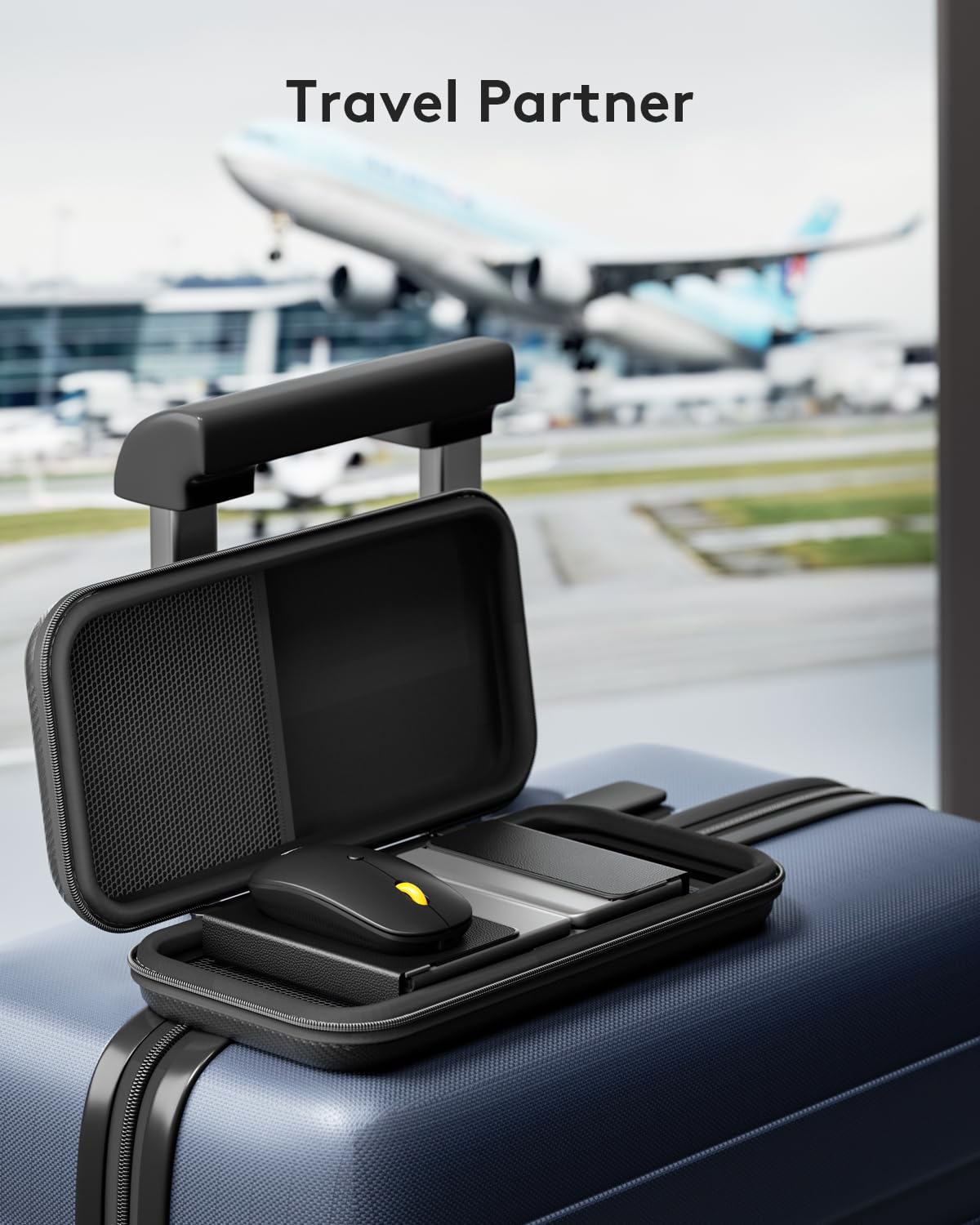 Foldable Keyboard And Mouse, Samsers Folding Bluetooth Keyboard Mouse Combo, 2.4G + Bt5.0 X 2, Full Size Portable Travel Keyboar