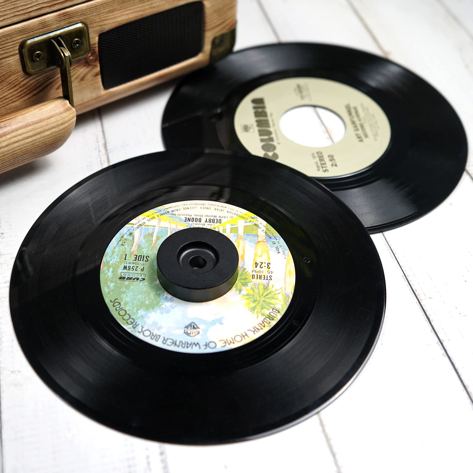 Sdroceryam 45 Rpm Adapter, 7 Inch Vinyl Record Solid Aluminum Dome 45 Adapter For Vinyl Record Players And Technics Turntables (