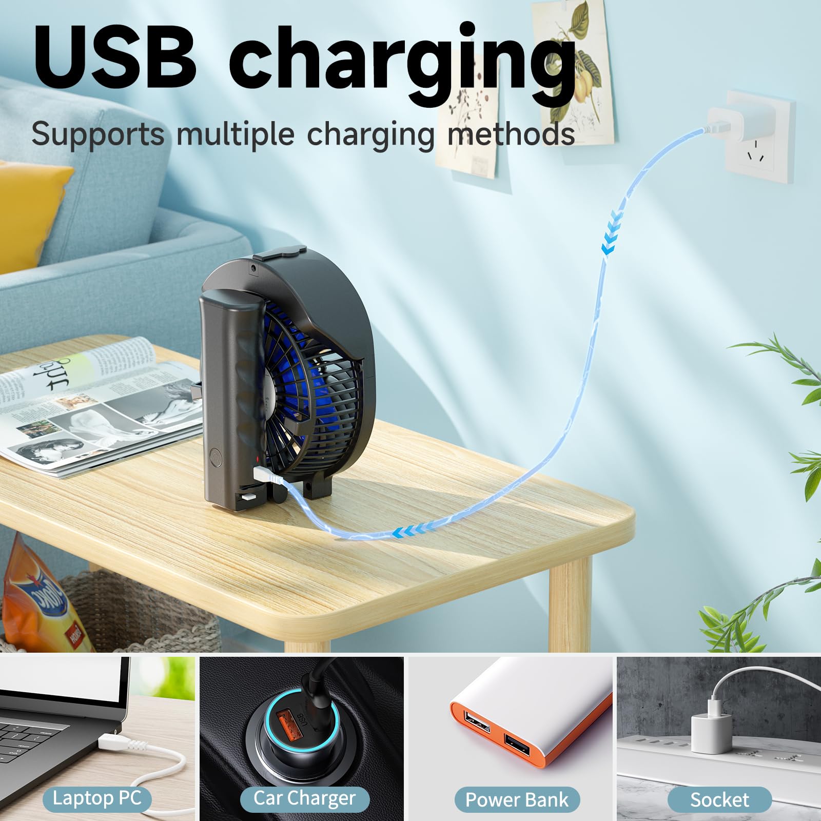 Handfan Personal Misting Fan, 55Ml Large Water Tank, Poratable Handheld Rechargeable Mister Fan, Battery Operated Mist Fan, 180F