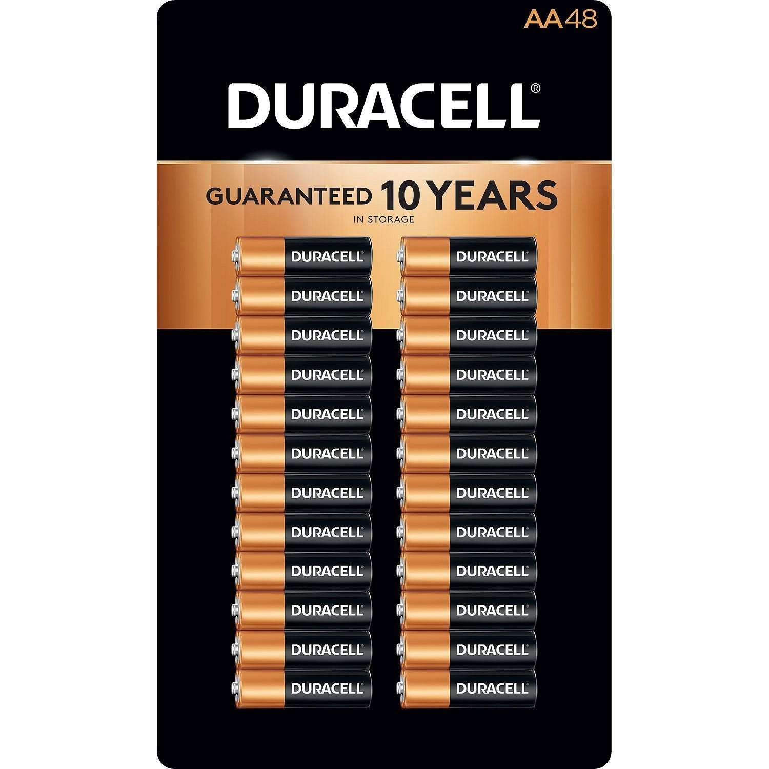 Duracell Coppertop Alkaline Batteries Aa   48 Pk