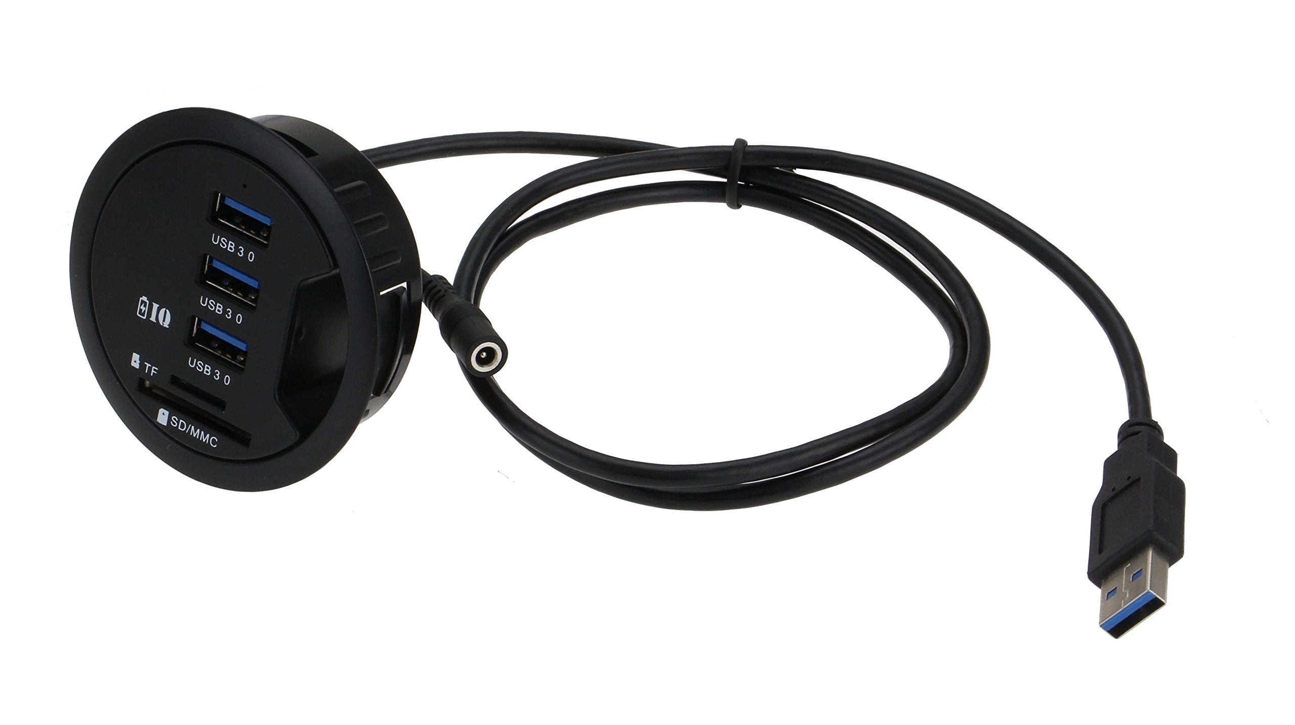 Sedna   2.5'' Grommet Hole   In Desk   Usb 3.1 Gen I 3 Port Hub/Bc 1.2 Usb Charger With Sd Card Reader