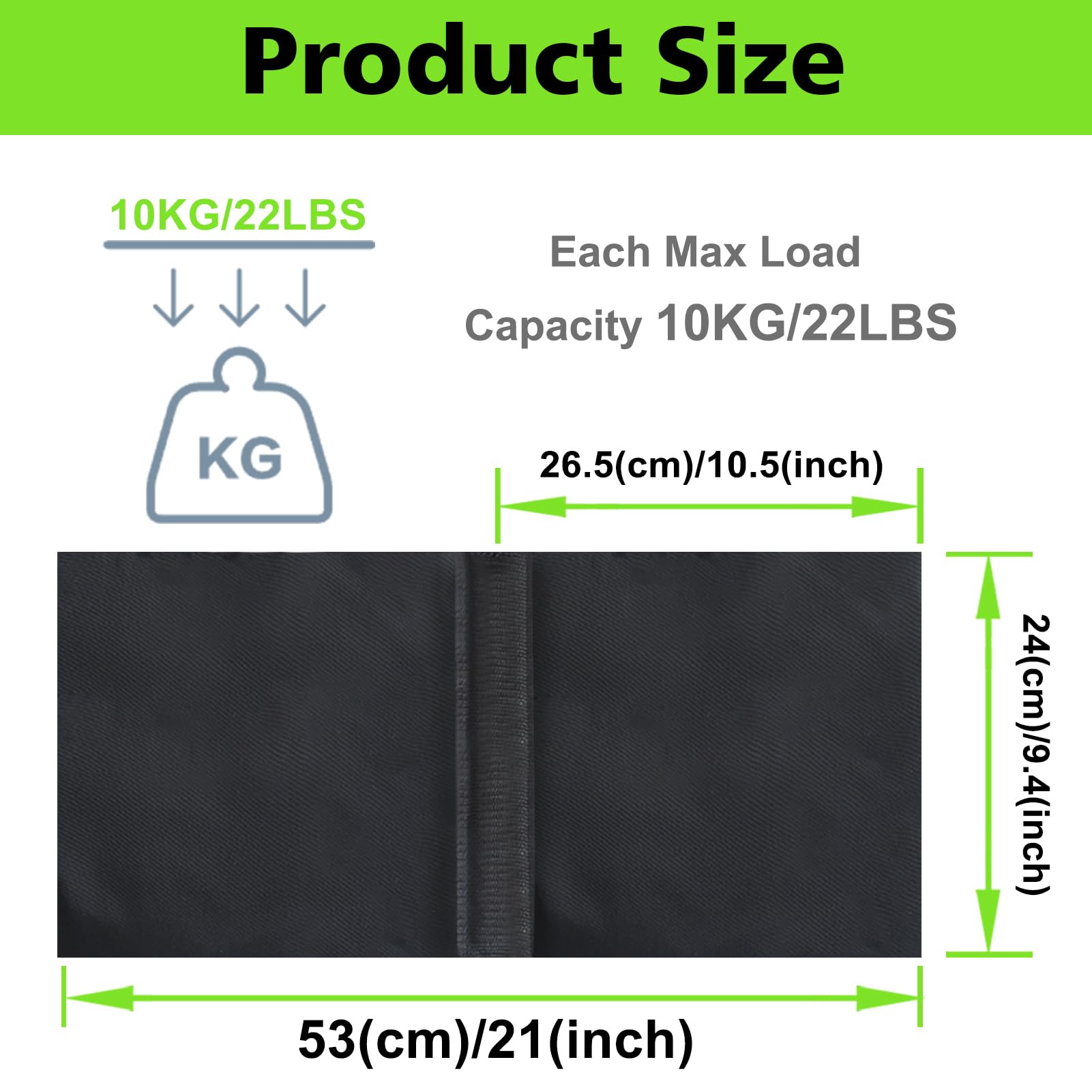 Eurmax Usa Photography Sand Weight Bags Heavy Duty Saddlebags For Photography Video Equipments, Backdrop Stand, Light Stand,Phot