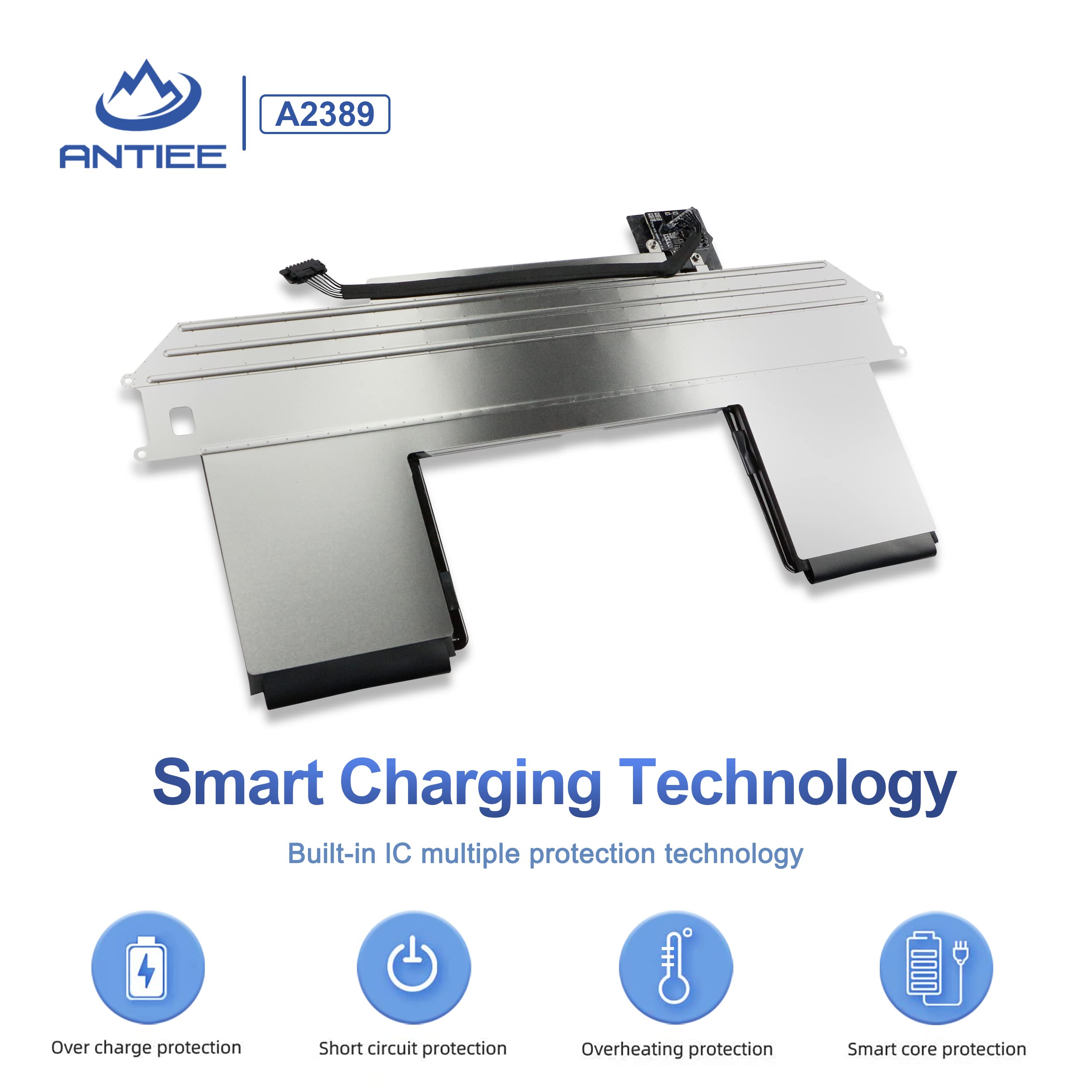 A2337 Battery Replacement, A2389 Battery Compatible With Macbook Air 13 Inch (M1, 2020) Emc 3598 Mgn53Ll/A Mgn83Ll/A Mgn63Ll/A M