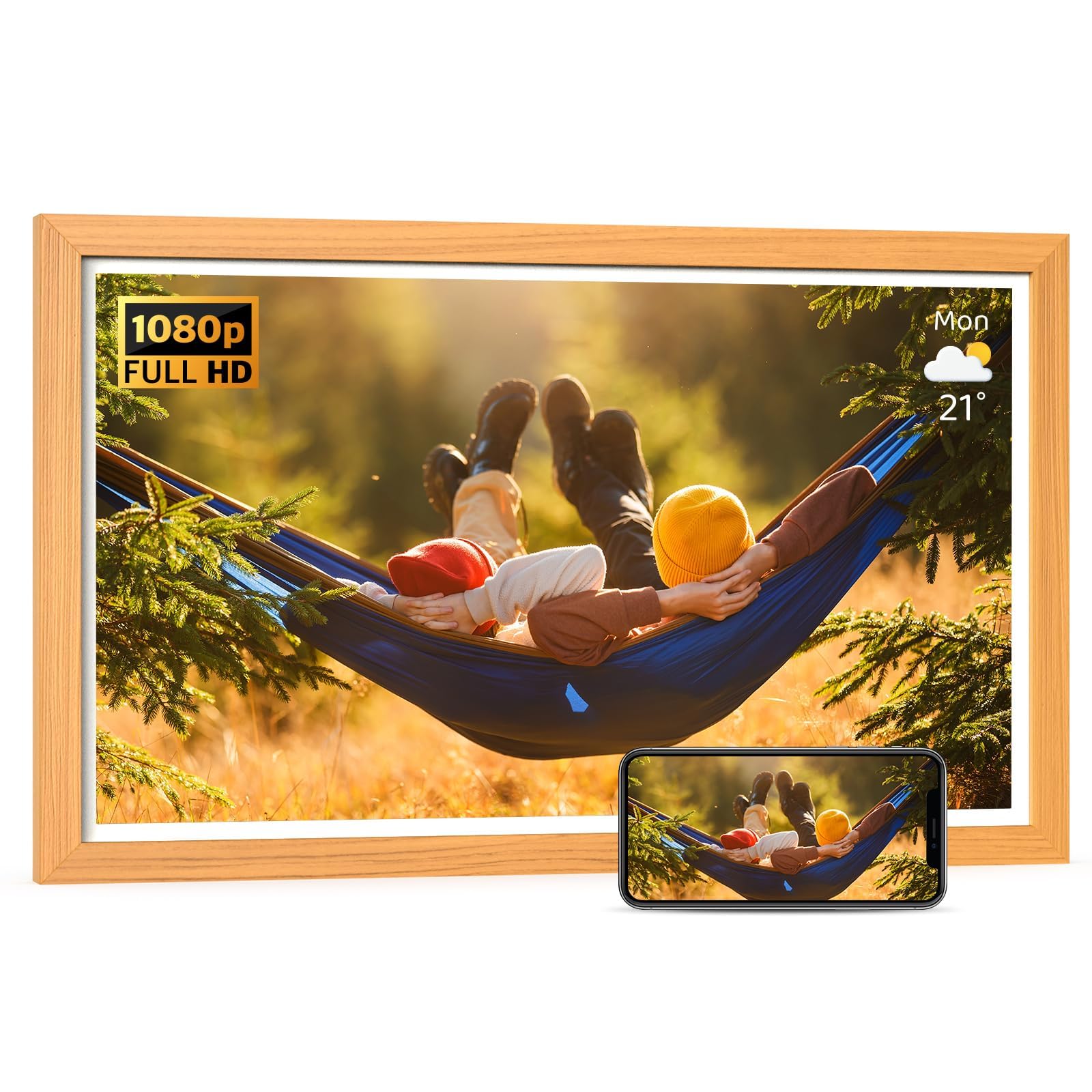 Fulla Digital Picture Frame 21.5 Inch Screen Wifi   Digital Photo Frame Display, Smartphone Syn Screen, 32Gb, Share Photo Video