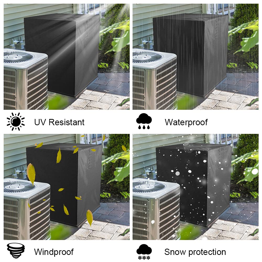 Bewave Air Conditioner Cover For Outside Units, Waterproof Durable Duty Outdoor Square Air Condition Covers Fits Up To 36X36X39