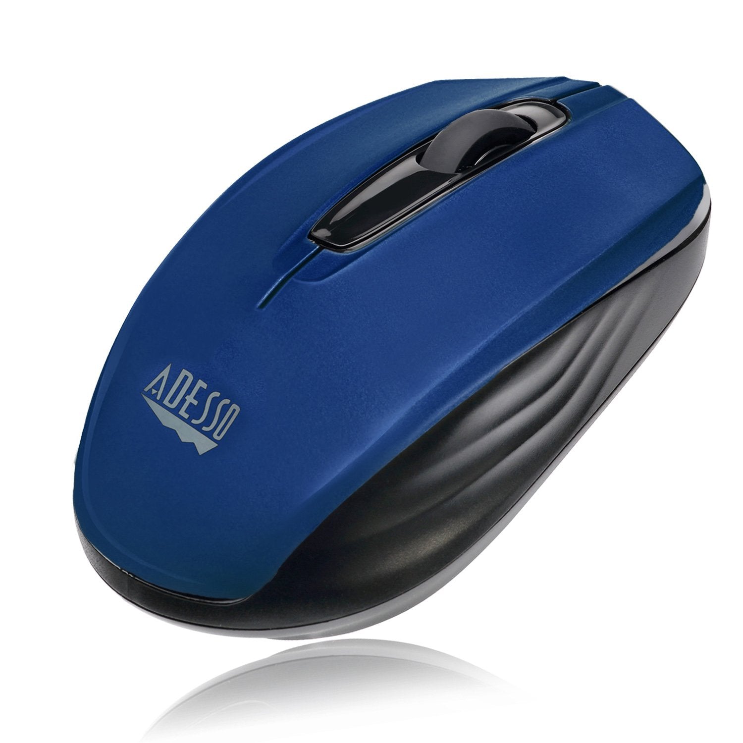Adesso Imouse S50 Wireless Mini Mouse, 2.4 Ghz Frequency/33 Ft Wireless Range, Left/Right Hand Use, Blue