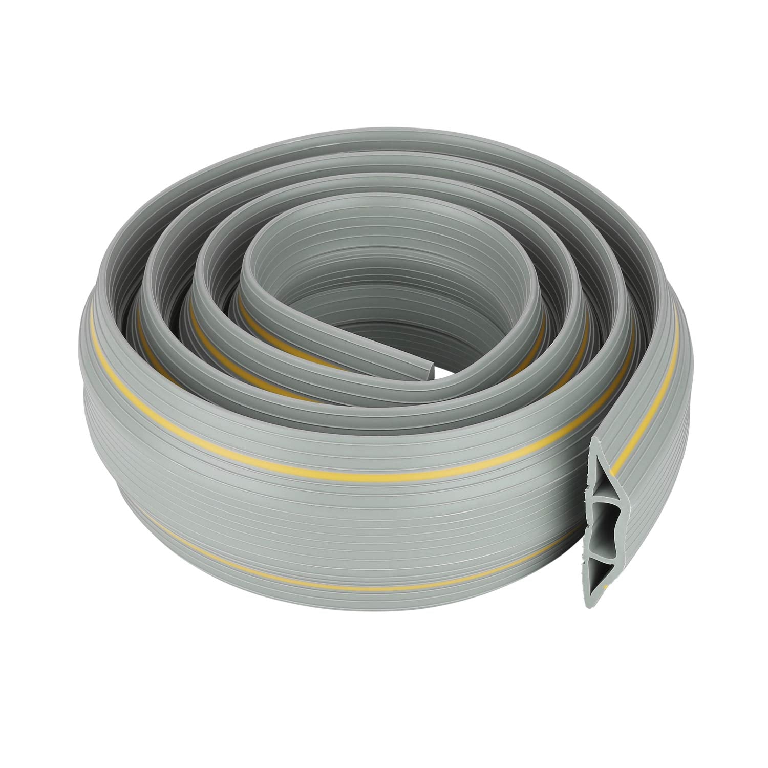 Agptek Heavy Duty Floor Cable Cover Cable Protector, 6.5 Ft Floor Cord Protector 3 Channels Floor Cord Cover (Mid Channel 0.93''