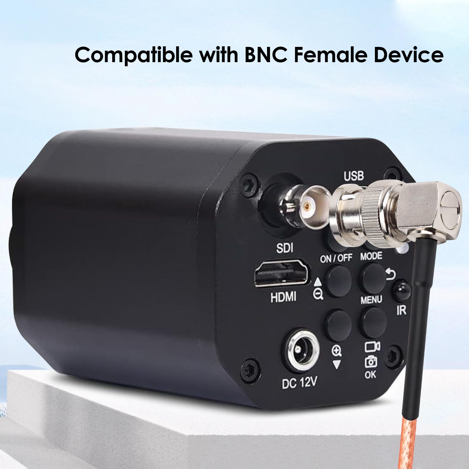 Xrds  Rf Sdi Cable 10Ft, Flexible Bnc To Bnc Right Angle Video Cable 75 Ohm Rg179 Bnc Male Extension Cable For 3G/6G Hd Sdi Came