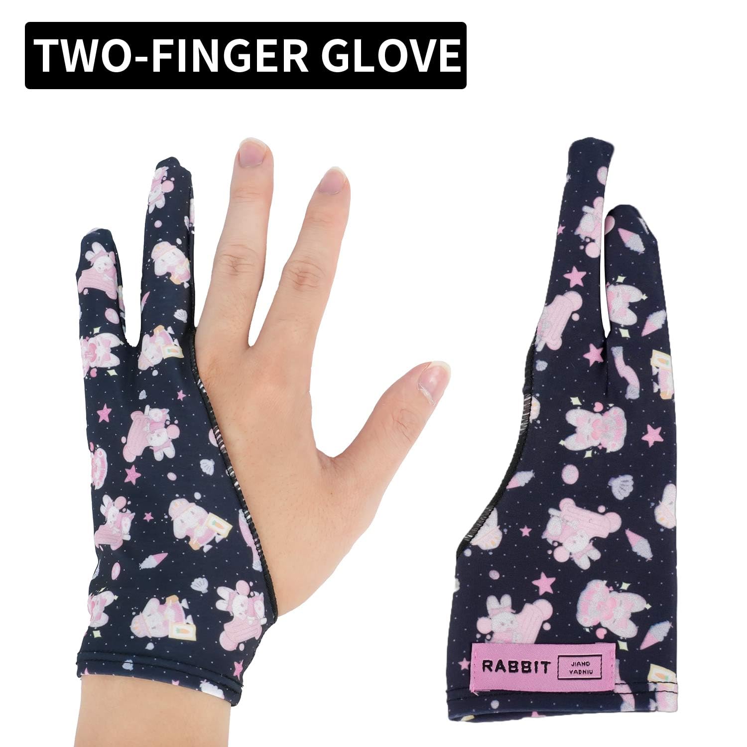 Spaseeba Artist Drawing Glove Art Two Finger Glove Animal Print For Drawing Tablet/Pen Display/Ipad For Right And Left Hand, M B