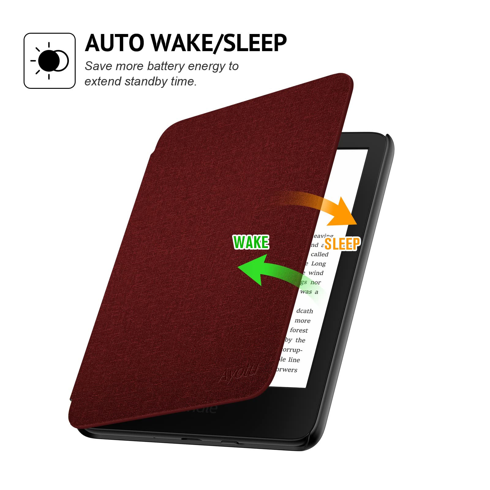 Ayotu Case For 6'' All New Kindle 11Th Generation 2022 Release (Model No. C2V2L3), Slim Cover With Auto Sleep/Wake, Only For 6 I