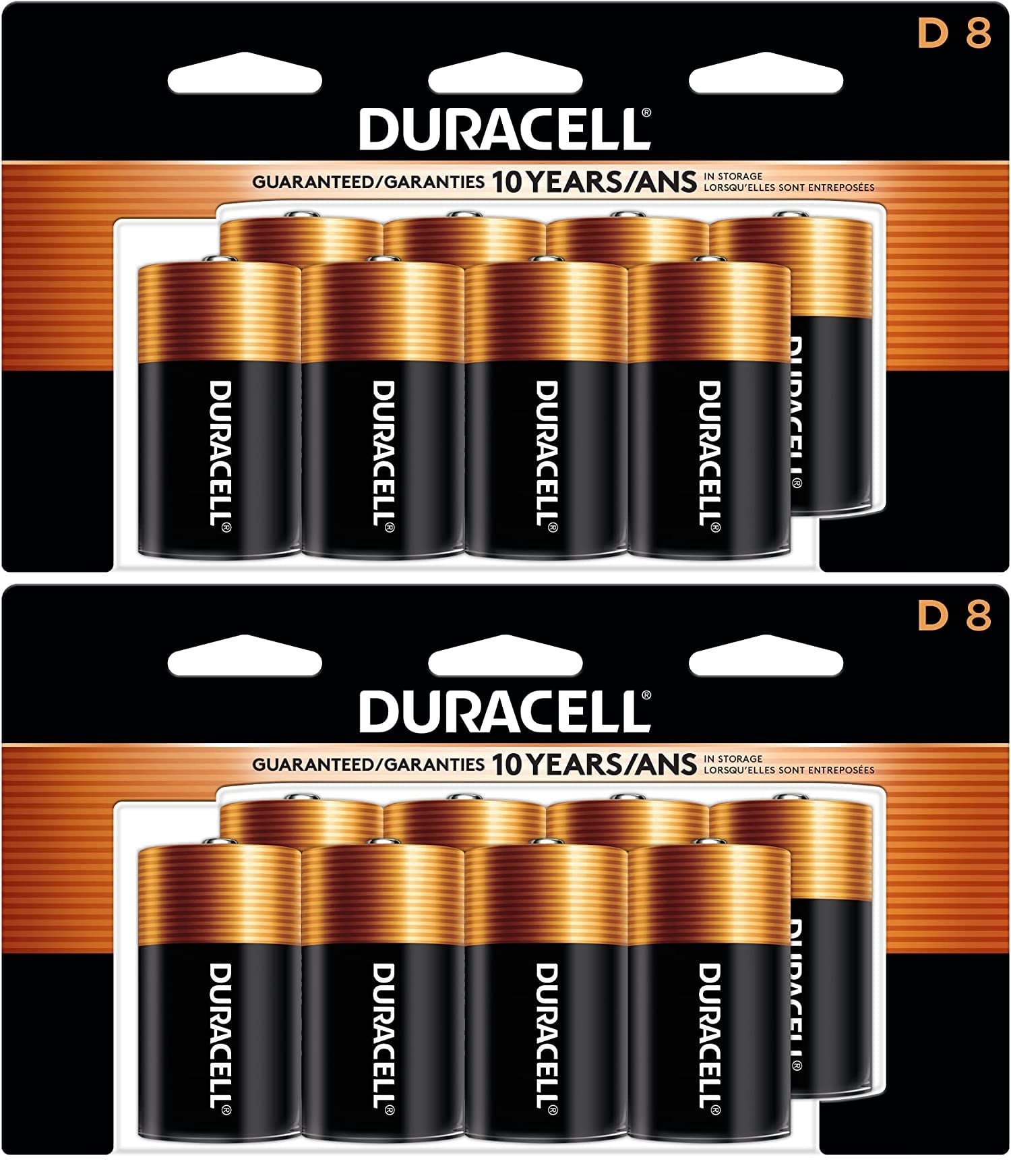 Duracell   Coppertop D Alkaline Batteries With Recloseable Package   Long Lasting, All Purpose D Battery For Household And Busin