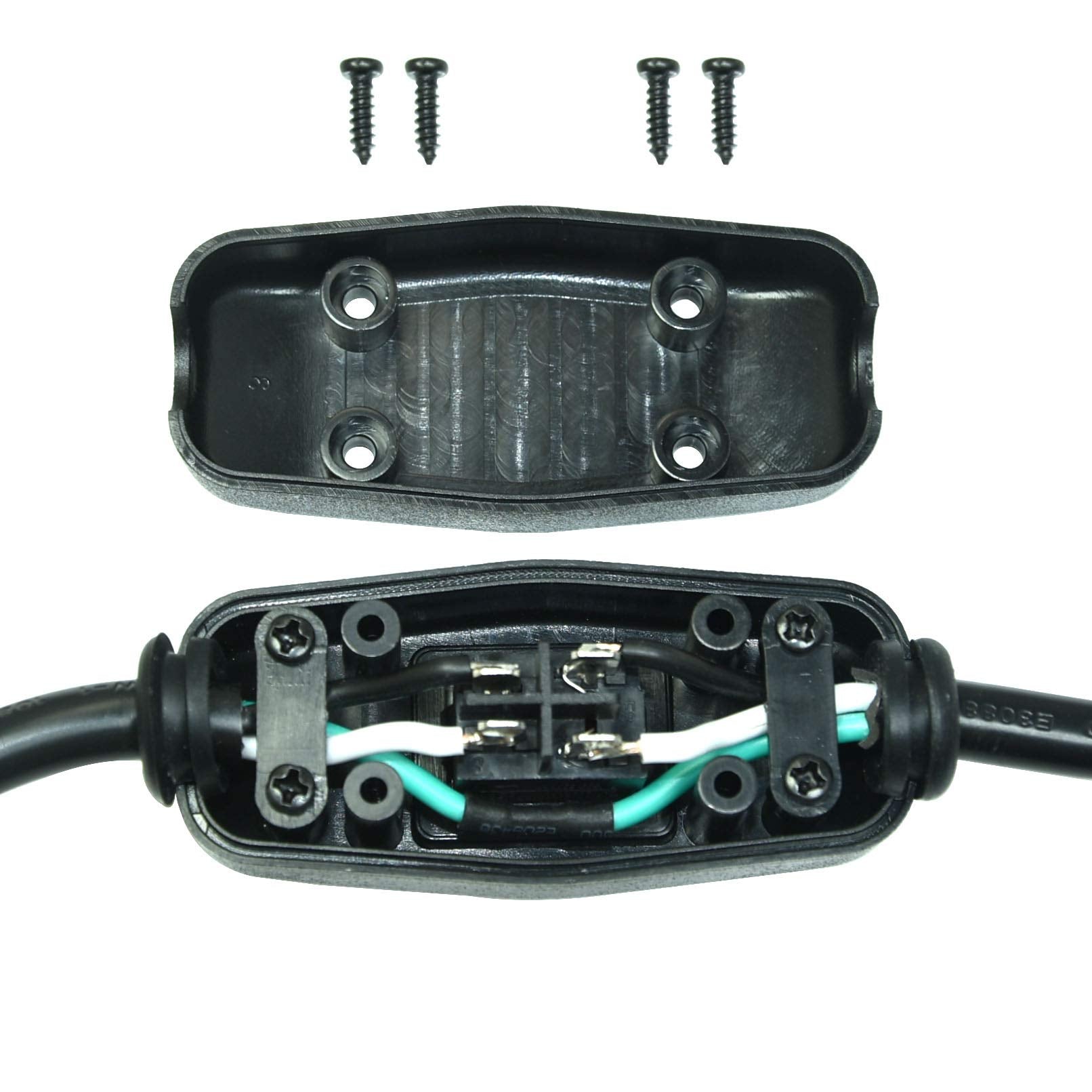 Filshu 6Ft 18 Gauge 3 Prong Ac Power Cord Cable With On Off Switch, Pigtail (Open End Wiring), Nema 5 15 Plug Us Sjtw 18Awg (10A