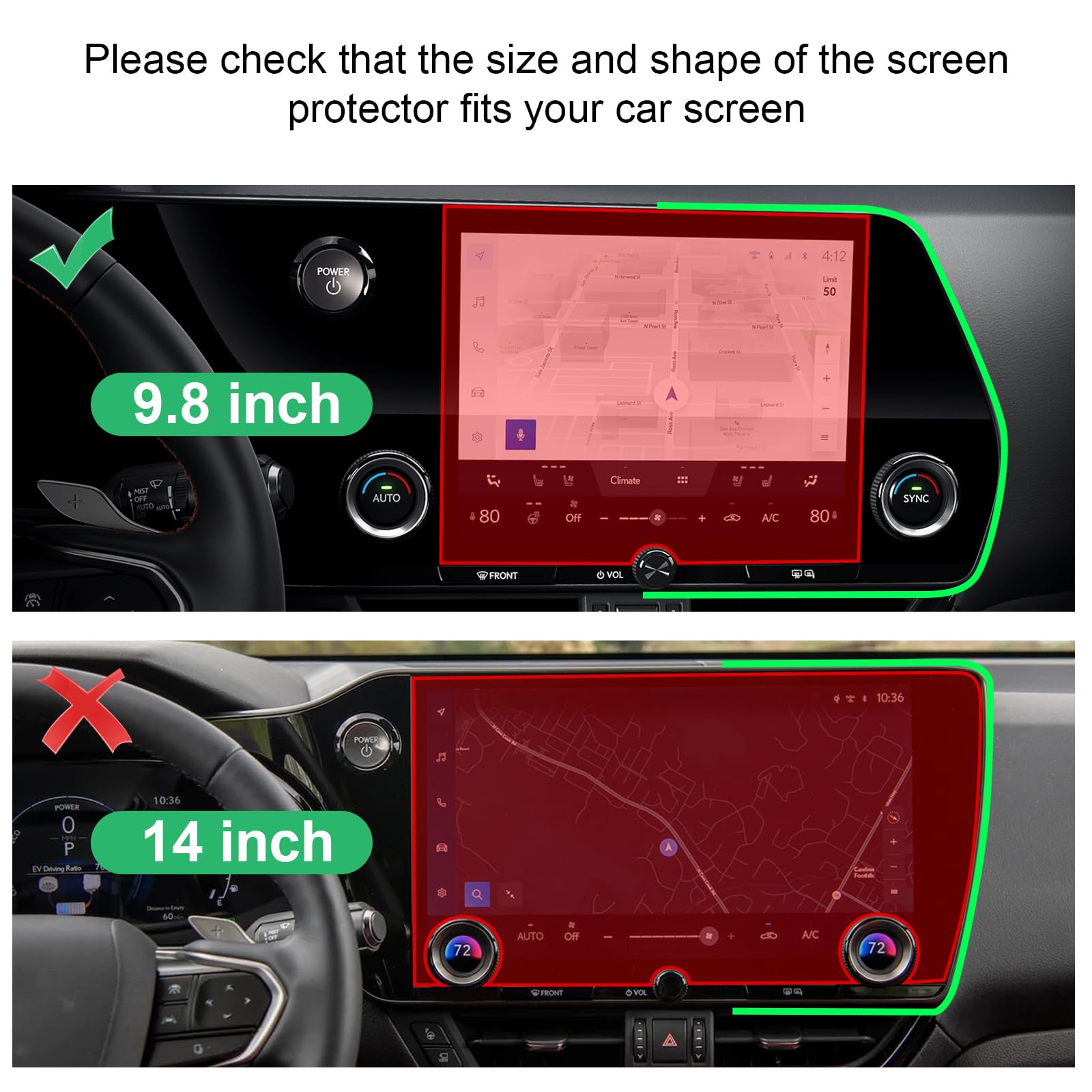 Tempered Glass For 2022 2025 Lexus Nx Screen Protector, 9.8 Inch Touchscreen, (Nx 250/Nx 350/Nx 350 F Sport Handling/Nx 350H/Nx 350H Premium), 2022 2023 2024 2025 Nx Gps Navigation Dashboard Accessories