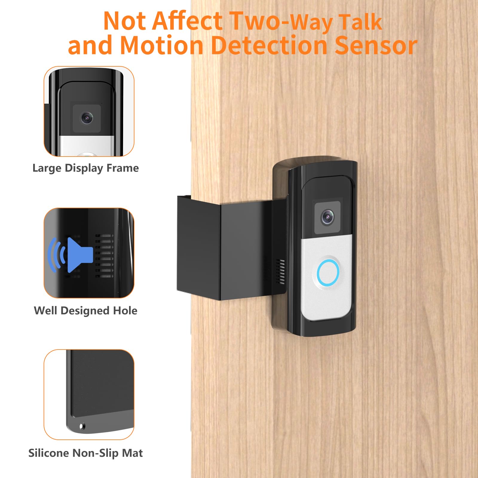 Anti Theft Ring/Camera Video Doorbell Mount, Doorbell Door Bracket No Drilling Compatible With Ring Video Doorbell 2/ (2020 Rele