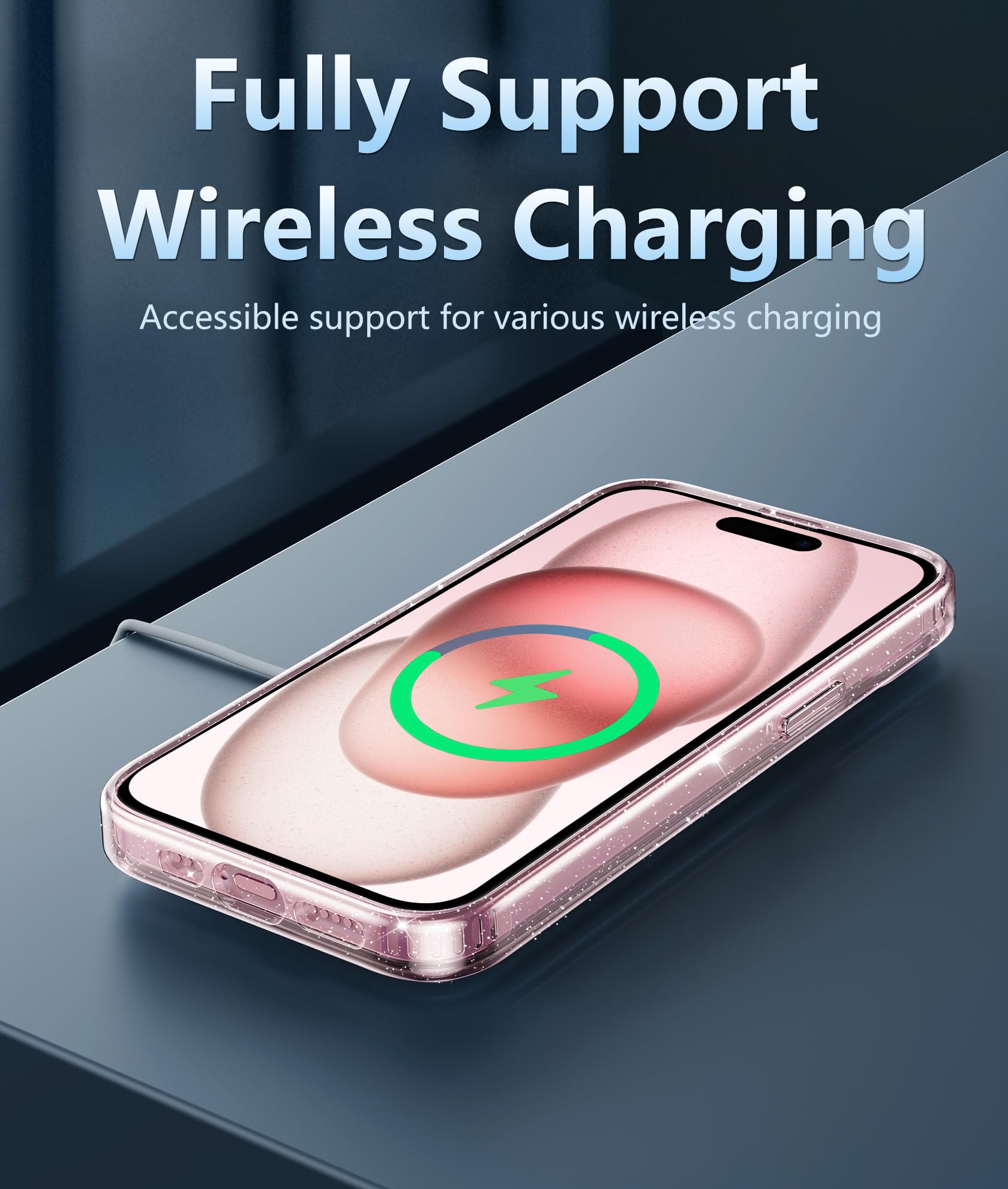 Fntcase For Iphone 15 Plus Phone Case: Bling Sparkle Clear Shockproof Anti Yellowing Slim Phone Cover, Protective Rugged Case Fo