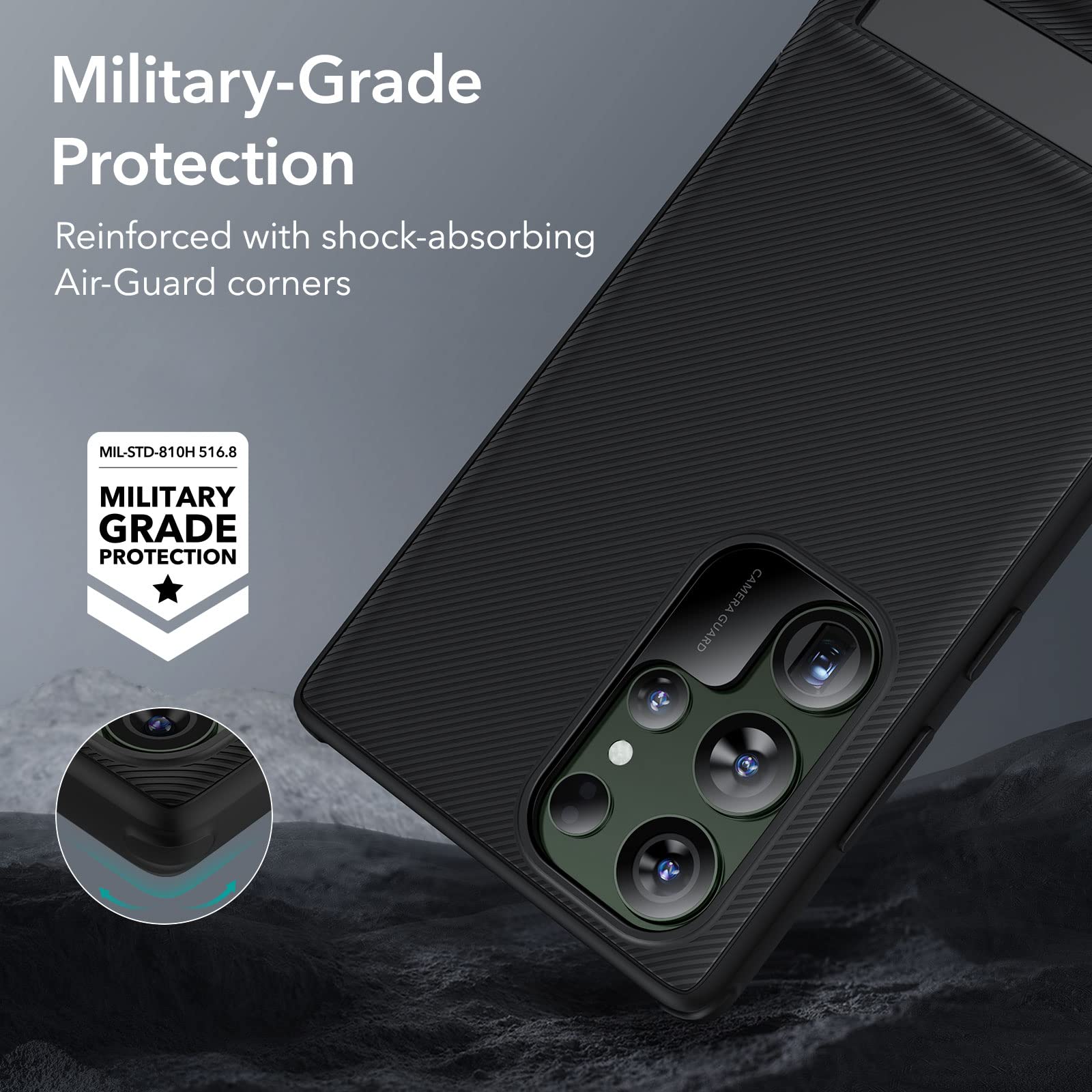 Esr For Samsung Galaxy S23 Ultra Case, Phone Case With Stand, 3 Stand Modes, Military Grade Drop Protection, Slim Cover, Ultra,