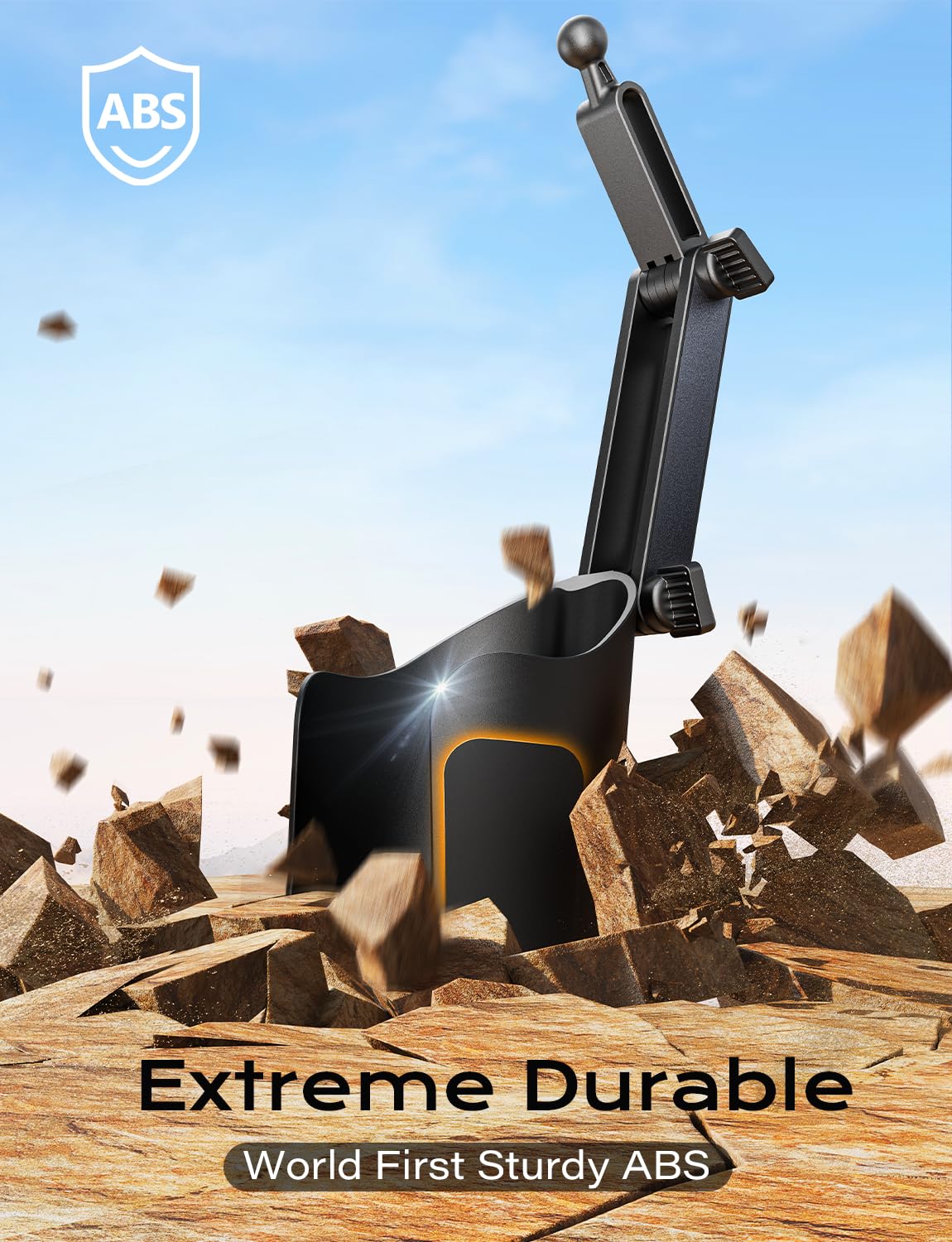 Tazeni 2 In 1 Cup Holder Phone Holder For Your Car Bottle Friendly Cup Cell Phone Holder Mount For Car Height Adjustable Sturdy