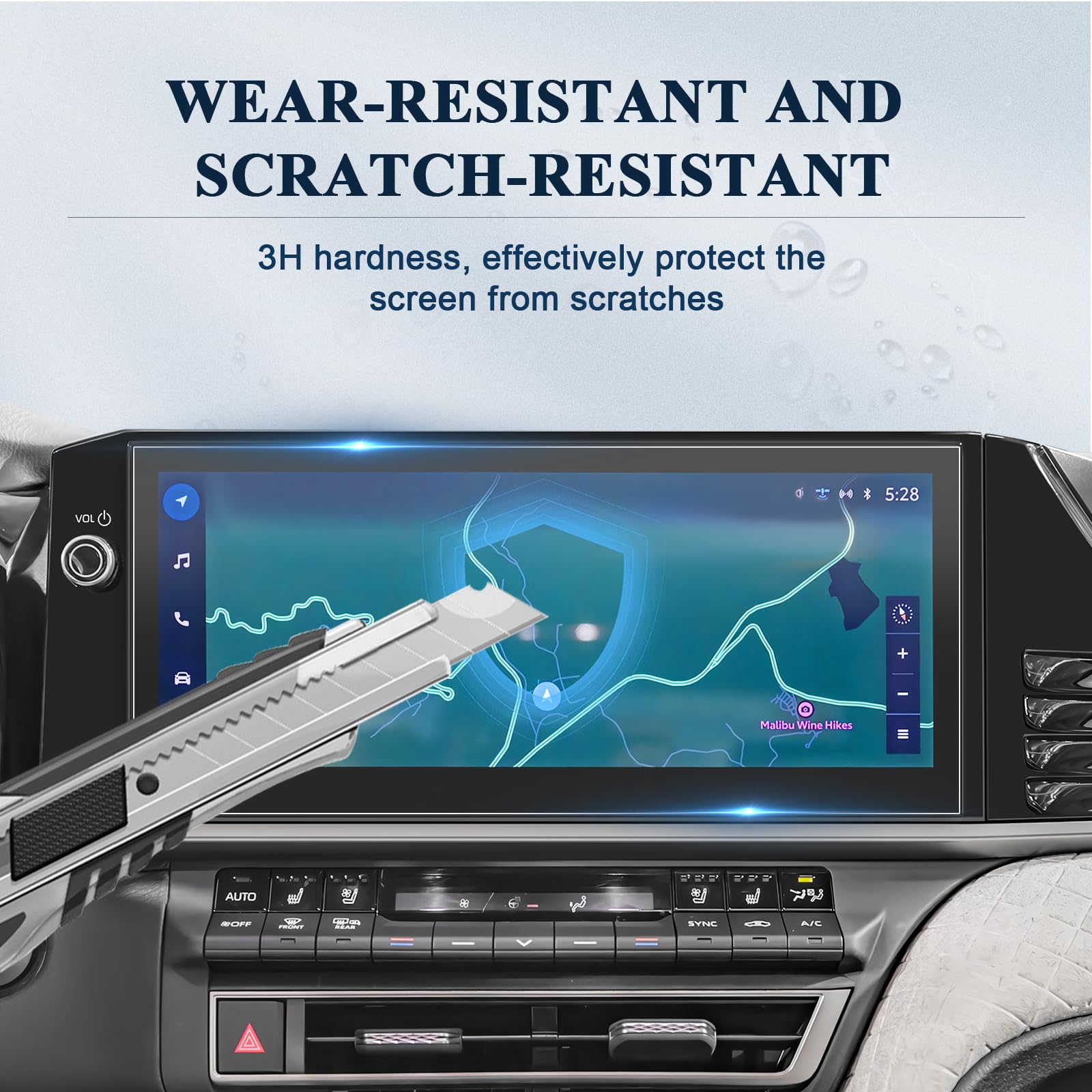 Bibibo 2Pcs For 2025 Toyota Camry Accessories Screen Protector 2025 Toyota Camry Xle/ Xse 12.3' Pet Nano Protective Film [Anti Glare& Scratch Ultra Clear] Toyota Camry Accessories 2025 Toyota Camry Radio Screen Protector 2025 Camry