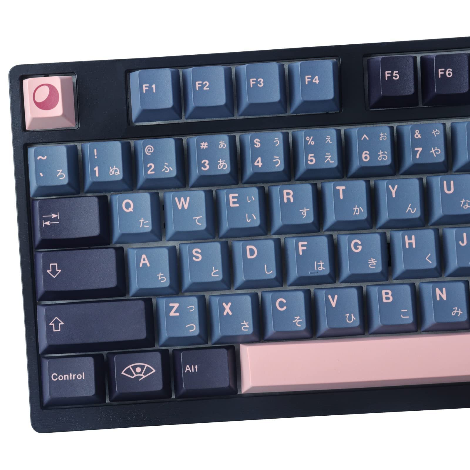 Tsungup Japanese Keycaps, 134 Keys Cherry Profile Nightsakura Keycaps Dye Sublimation Pbt Keycaps With 6.25U 7U Spacebar For Che
