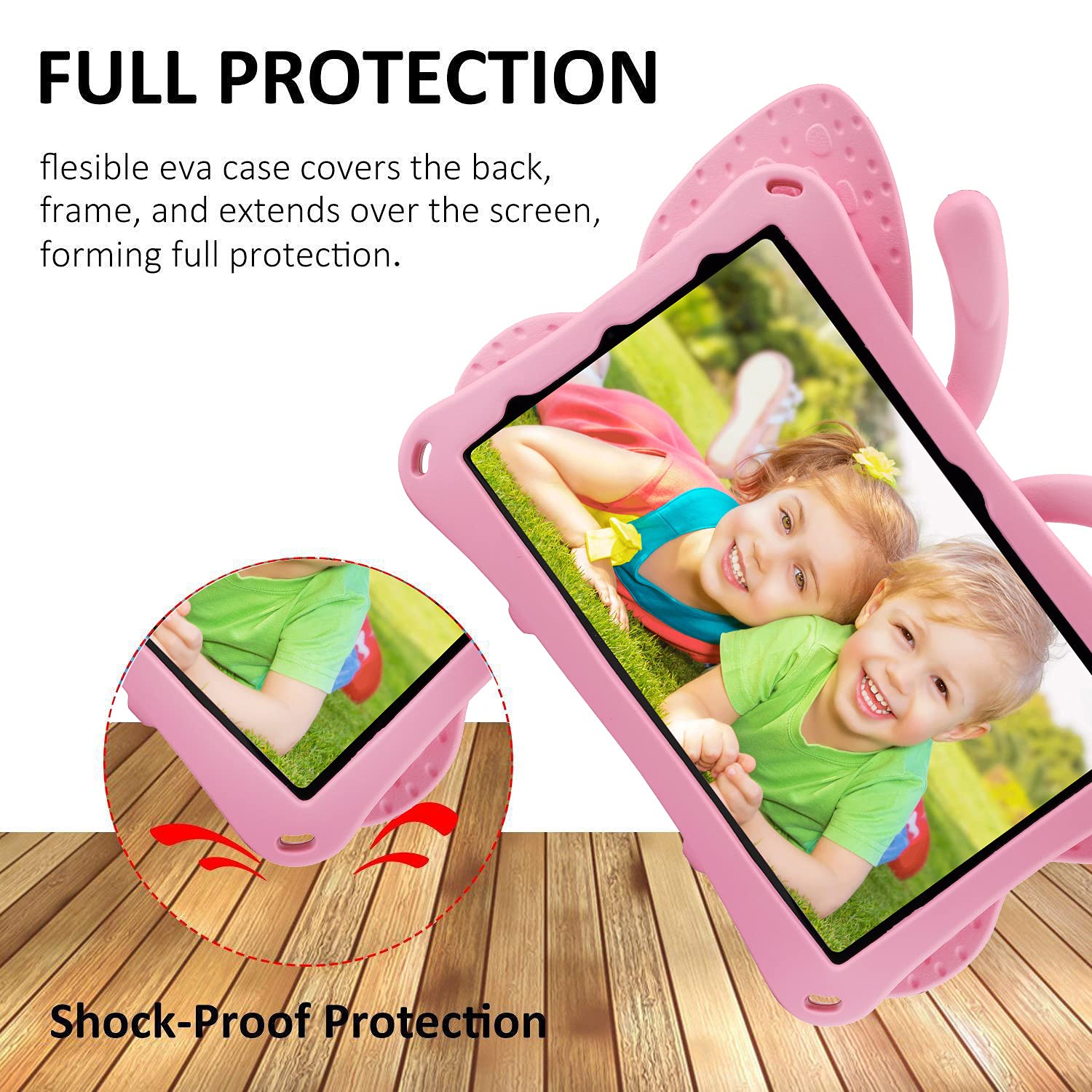 Simicoo Fire Hd 10 Tablet 11Th Gen 2021 Case Cute Butterfly Case With Stand For Kids Light Weight Eva Rugged Shockproof Heavy Du
