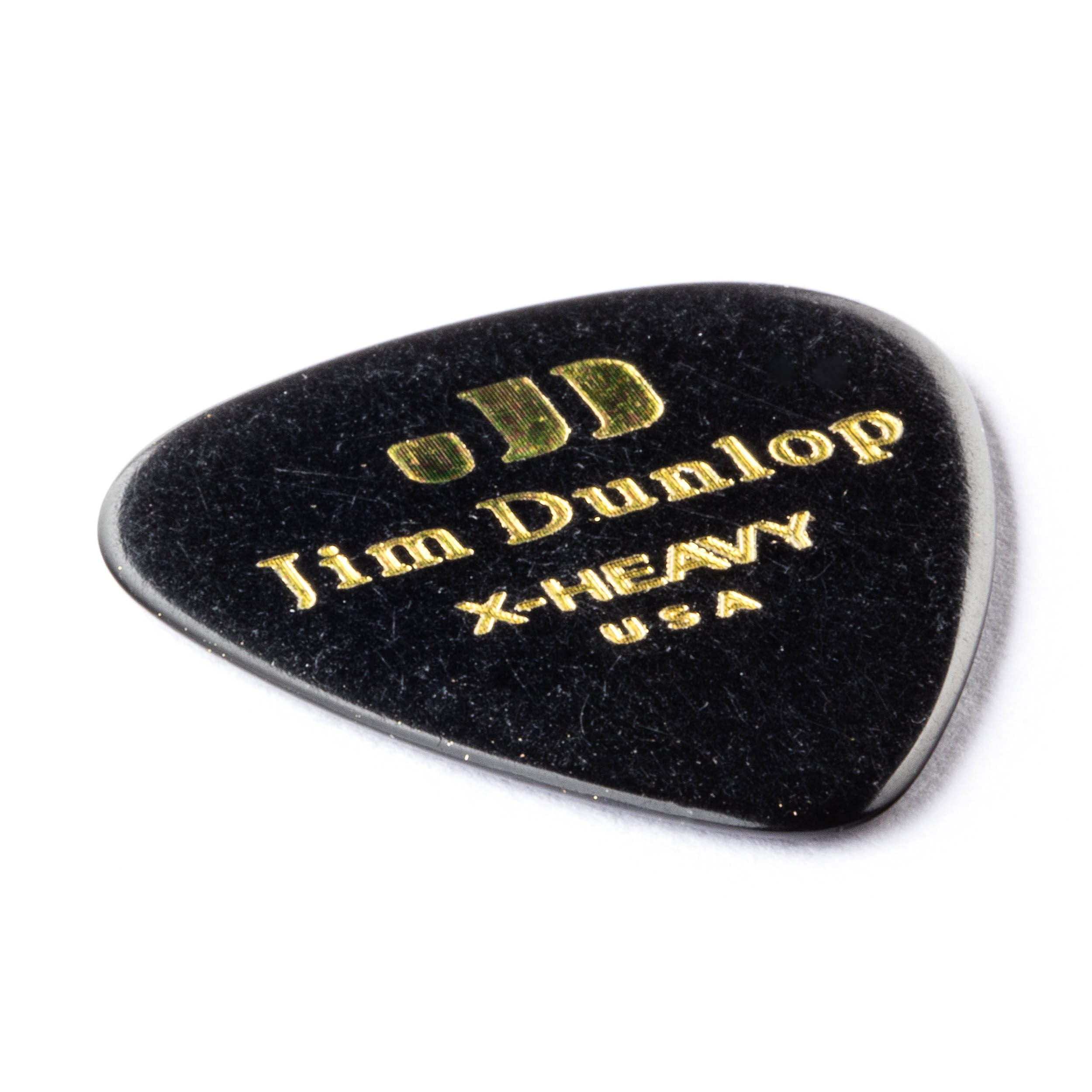Jim Jim Dunlop 483P03Xh Genuine Celluloid, Black, Extra Heavy, 12/Player'S Pack