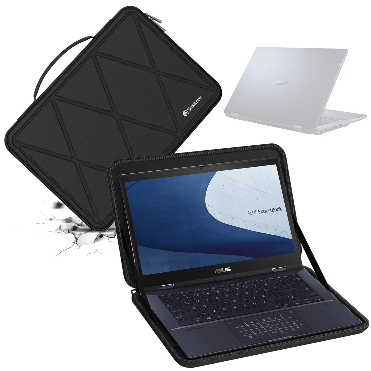 Smatree Hard EVA Protective Sleeve Case Compatible for 14 inch ASUS ExpertBook B3 Flip (B3402) Laptop, for ASUS Vivobook Flip 14 TP401/TP412 Laptop Notebook Bag (X8259)