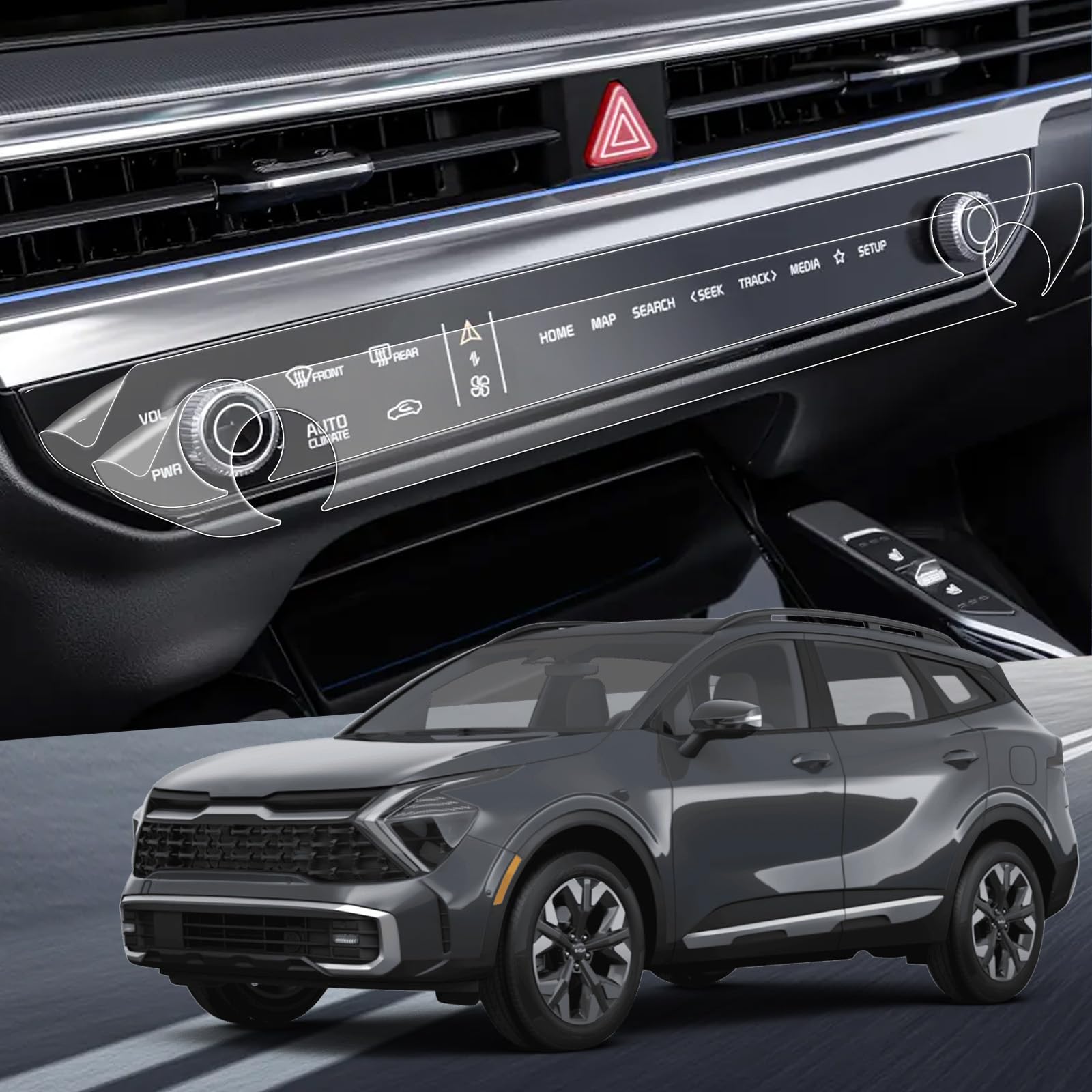 Yee Pin Kia Sorento Screen Protector For 2024/2025 Accessories   Lx/S/Ex Line; Touch Screen Cover 2Pack