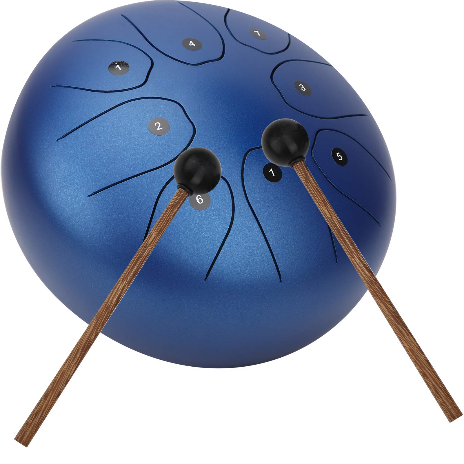 Steel Tongue Drum Kit, 8 Inches 8 Notes Percussion Instrument Ckey Handpan Drum With Drumsticks And Bag, Steel Tongue Hand Pan 