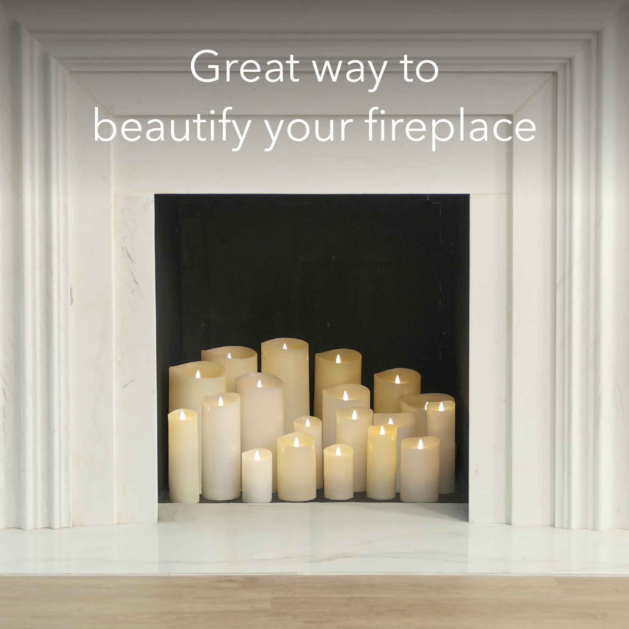 Softflame Flameless Candle Set  2.25''X 4.2''White Set Of 2   Flickering Moving Flame Pillar Candle, Includes Remote Control   R