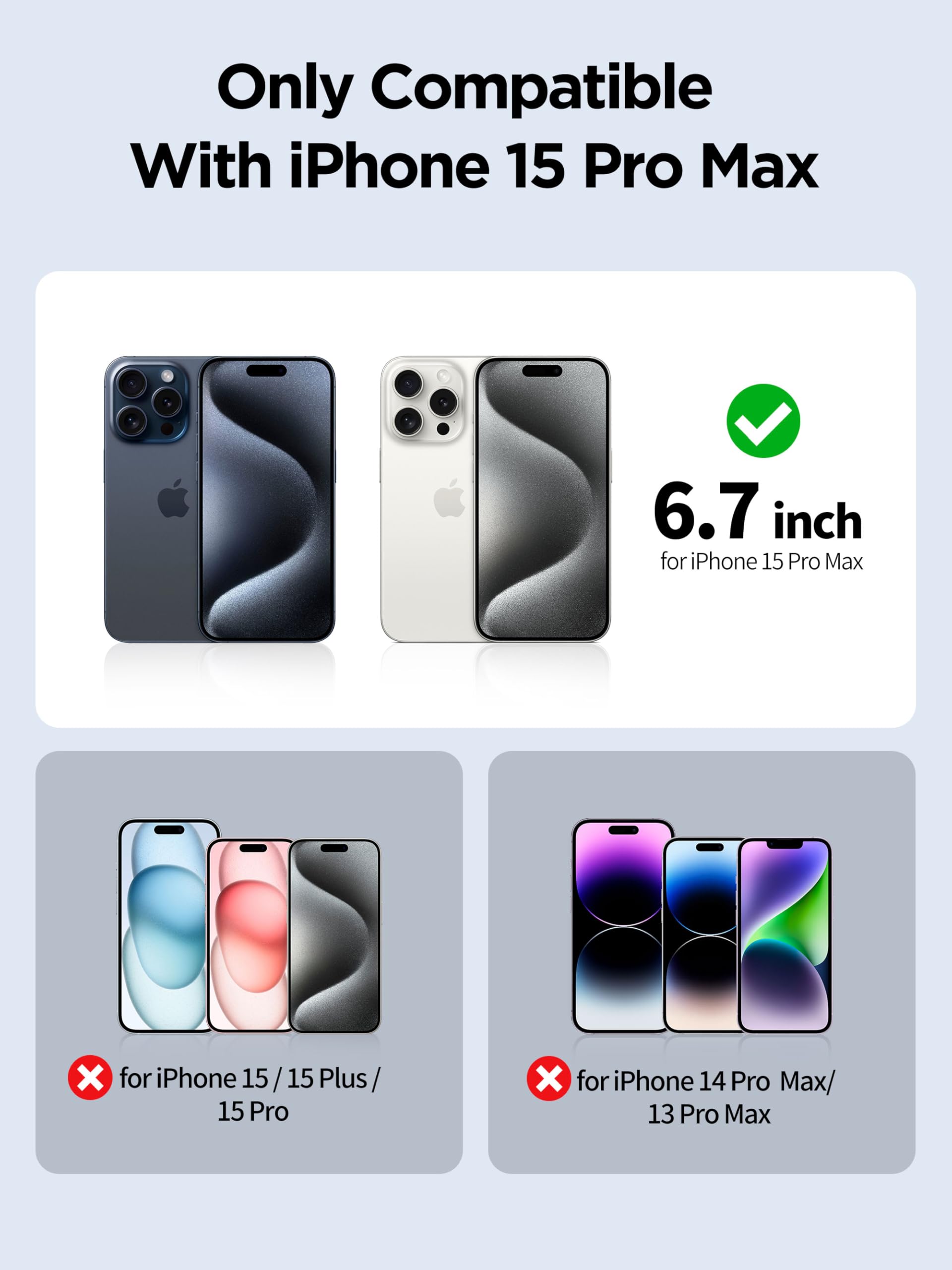Pddkiss Compatible For Iphone 15 Pro Max Privacy Screen Protector Tempered Glass 6.7 Inch, Pink Gradient Anti Spy Anti Blue Ligh