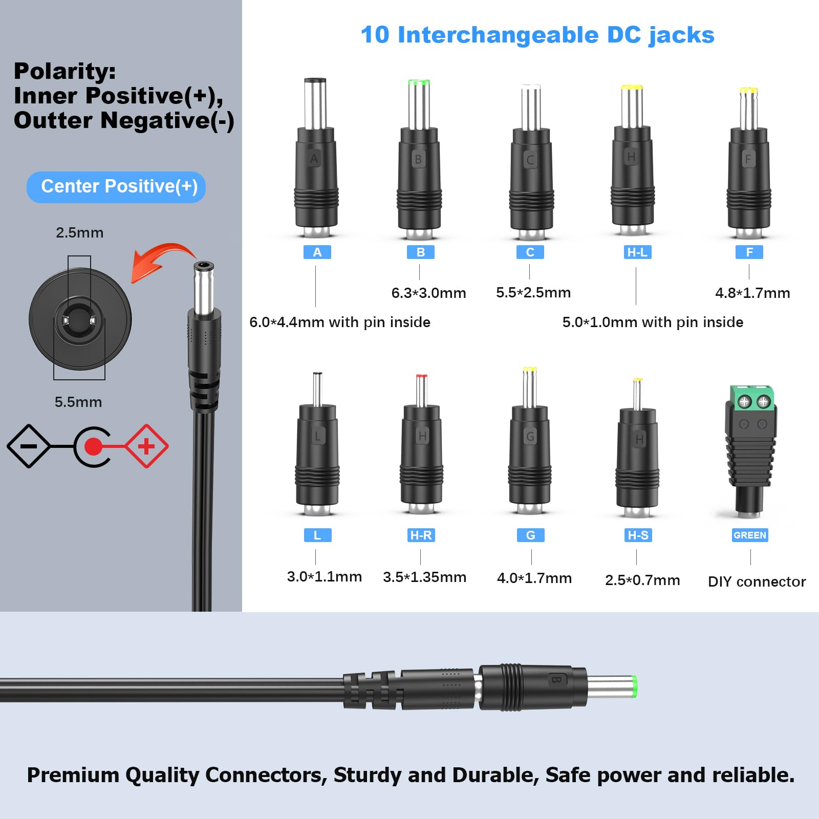 Ul Listed 12V 1A 0.8A 0.5A Power Supply 12W Charger Ac Adapter 12.0V 1000Ma 800Ma 600Ma 500Ma 300Ma Regulated 12 Volt Dc Switchi