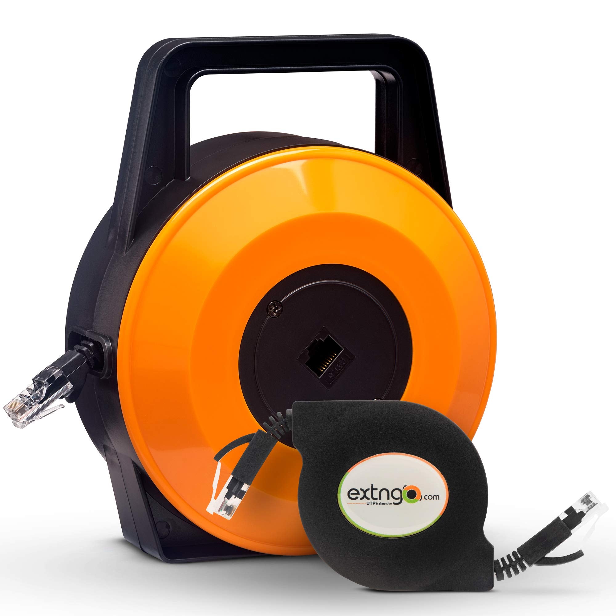 Extngo Retractable Network Cable Extender, 50 Ft (15 Meter) Cat 6 Ethernet Cable Flat Portable 1Gbps Data Speed Swiftly Setup Te