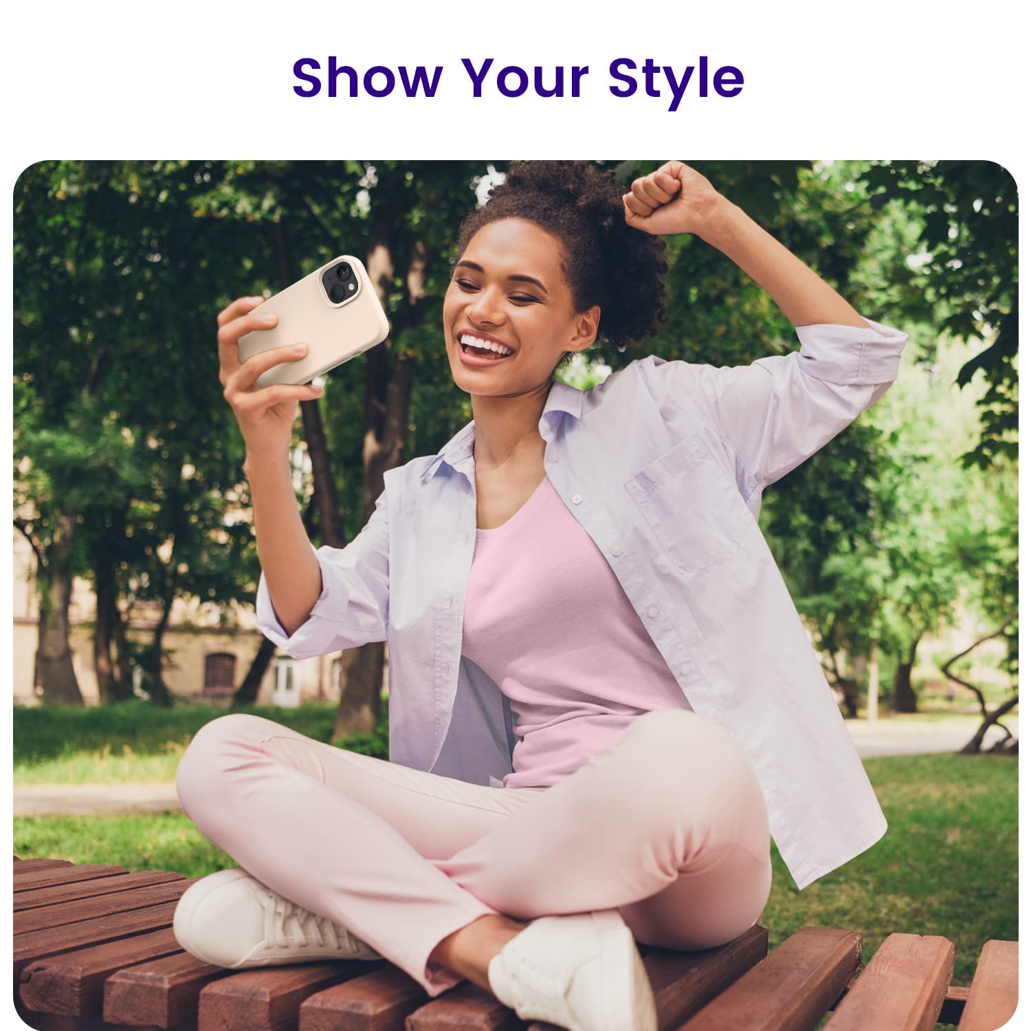 Otofly Designed For Iphone 13 Case, Silicone Shockproof Slim Thin Phone Case For Iphone 13 6.1 Inch Pink