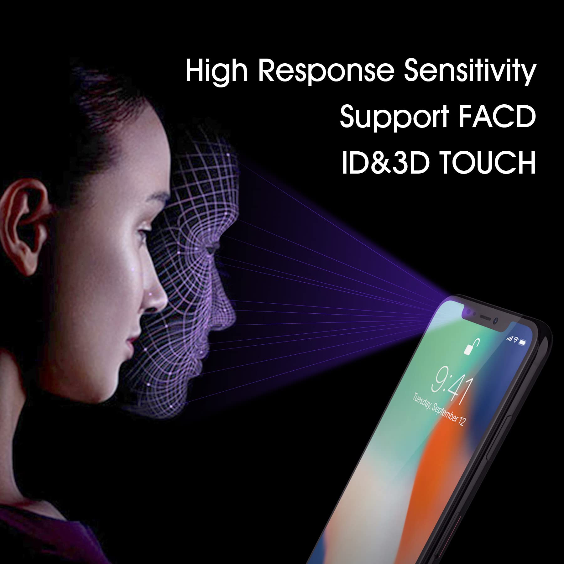 Ztr For Iphone 10S Xs 5.8 Inch Lcd Digitizer Display Touch Screen Replacement Complete Frame Touchscreen Assembly With Waterproo