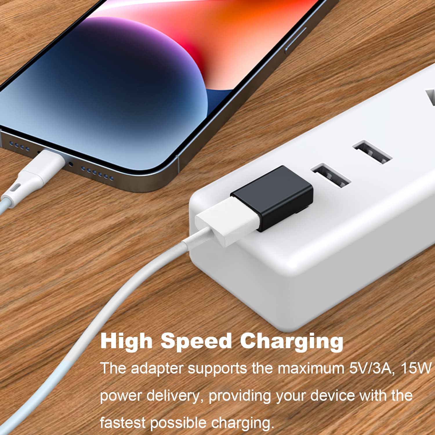 Areme 90 Degree Usb 3.0 Adapter 2 Pack, Up And Down Angle Usb A Male To Female Converter Extender For Pc, Laptop, Usb A Charger, Power Bank And More (Black)